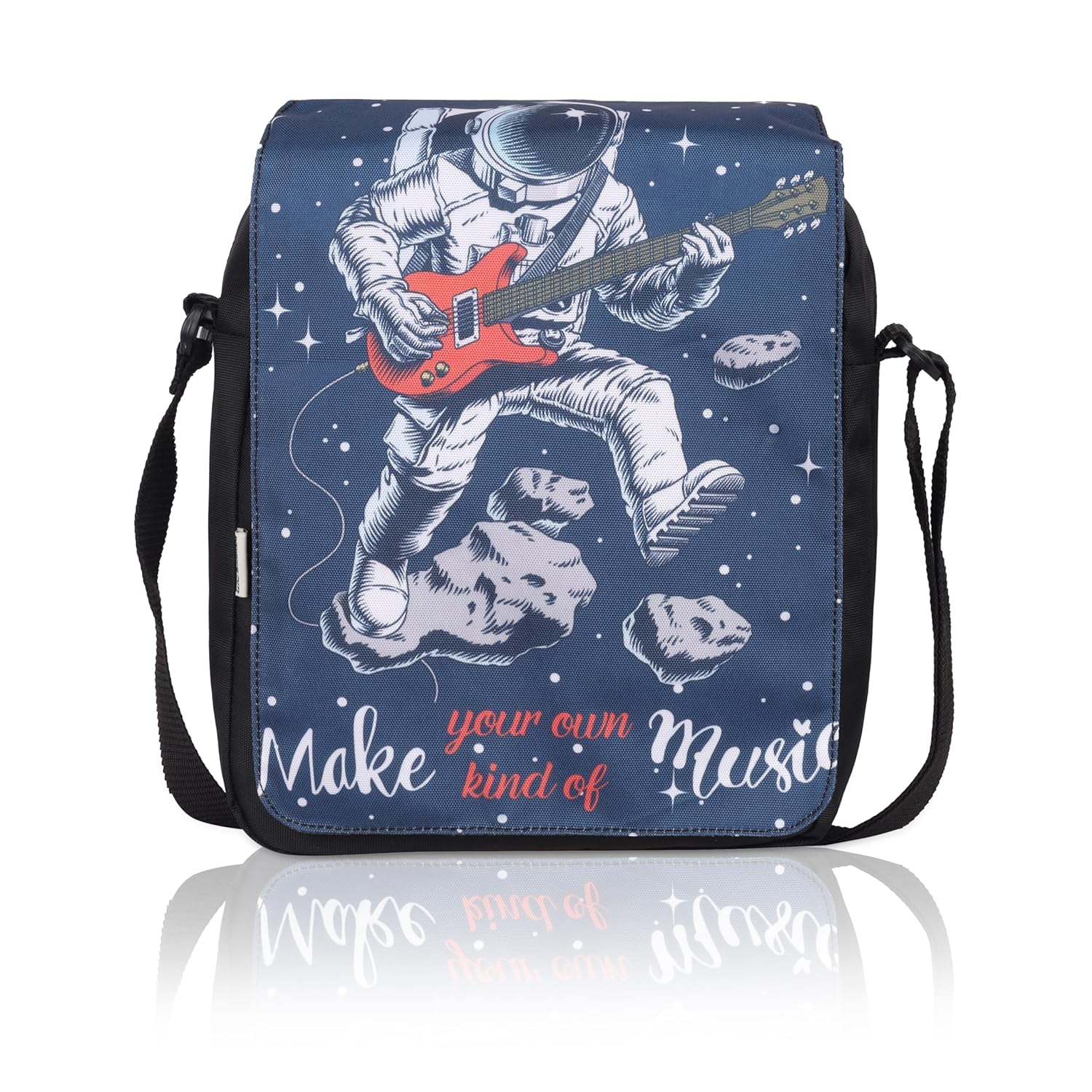 Echo Boomers Astronaut Printed Adjustable Shoulder Strap | Water-Resistant | Anti-Theft Design | Compact & Lightweight