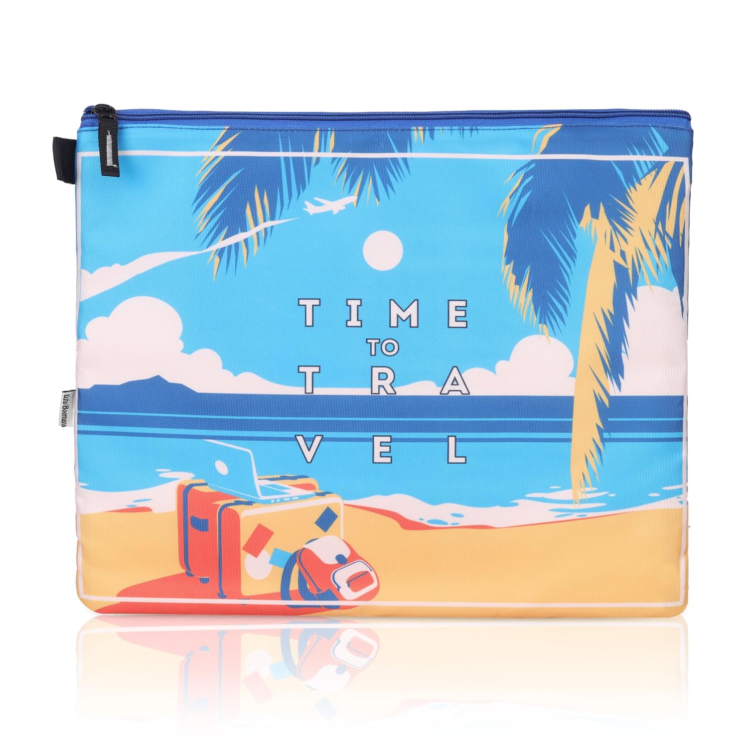 Echo Boomers Beach Printed Design Twin Folder Set | Padded & Waterproof | A4 Document Holder & Tablet Sleeve | Stylish & Protective