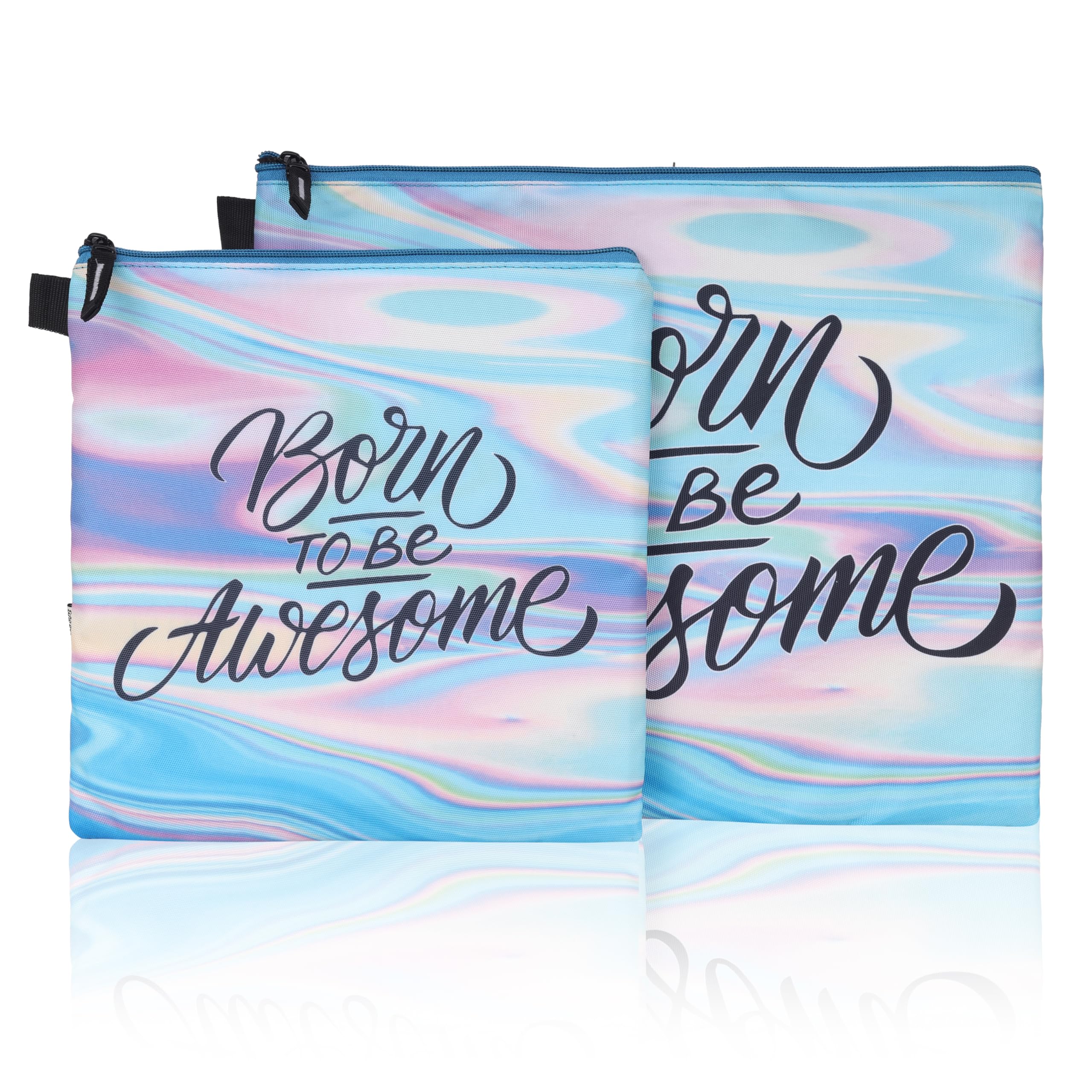 Echo Boomers Beach Printed Design Twin Folder Set | Padded & Waterproof | A4 Document Holder & Tablet Sleeve | Stylish & Protective