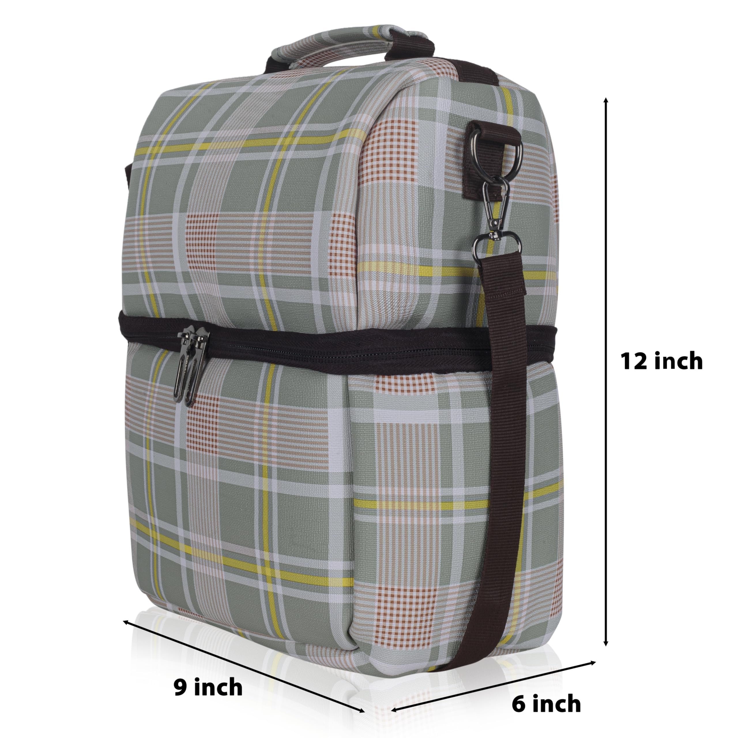 Echo Boomers 10L Insulated Lunch Bag for Men & Women |Premium Tiffin Bag – Stylish & Durable Meal Companion (Green)