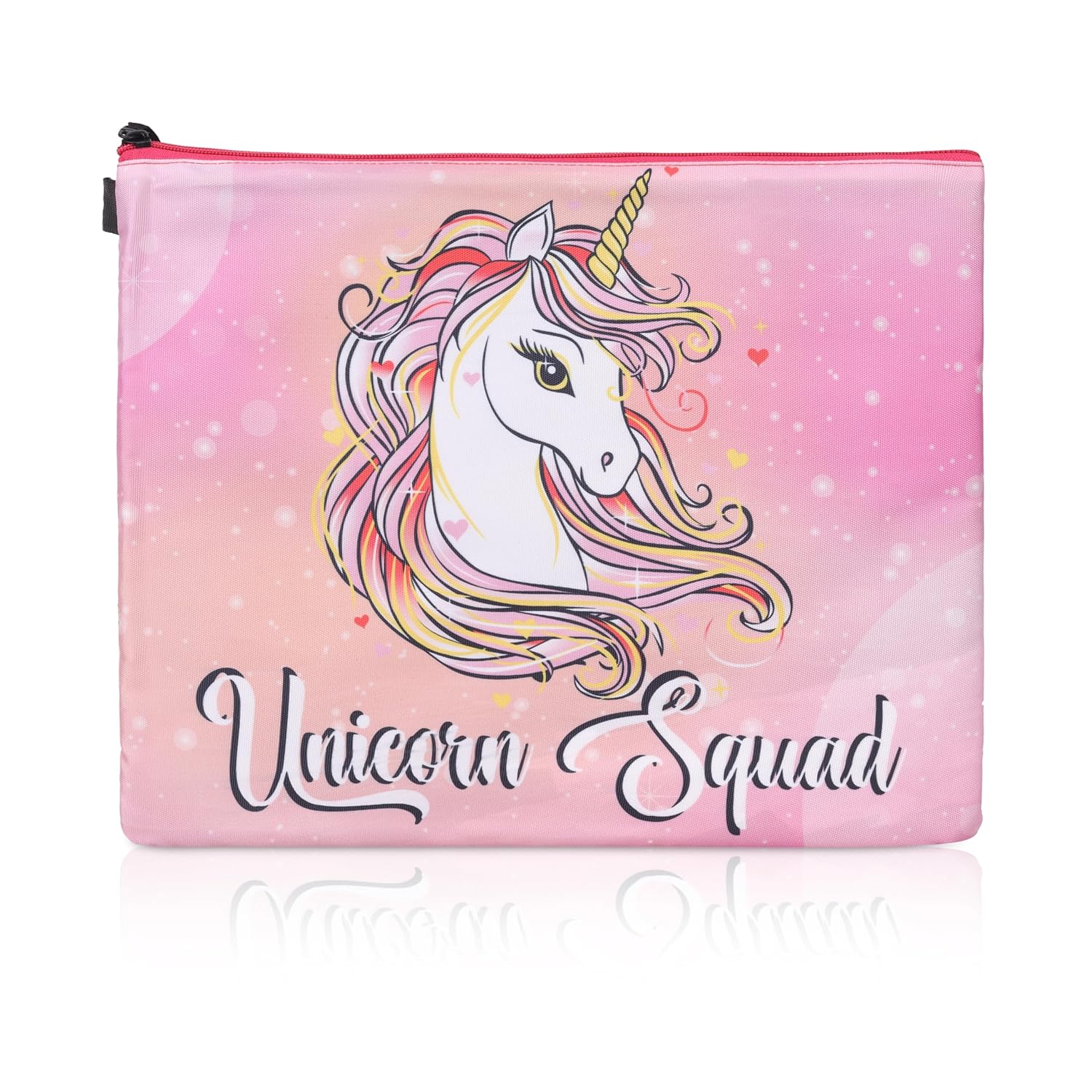 Echo Boomers Pink Unicorn Printed Twin Folder Set | Padded & Waterproof | A4 Document Holder & Tablet Sleeve | Stylish & Protective