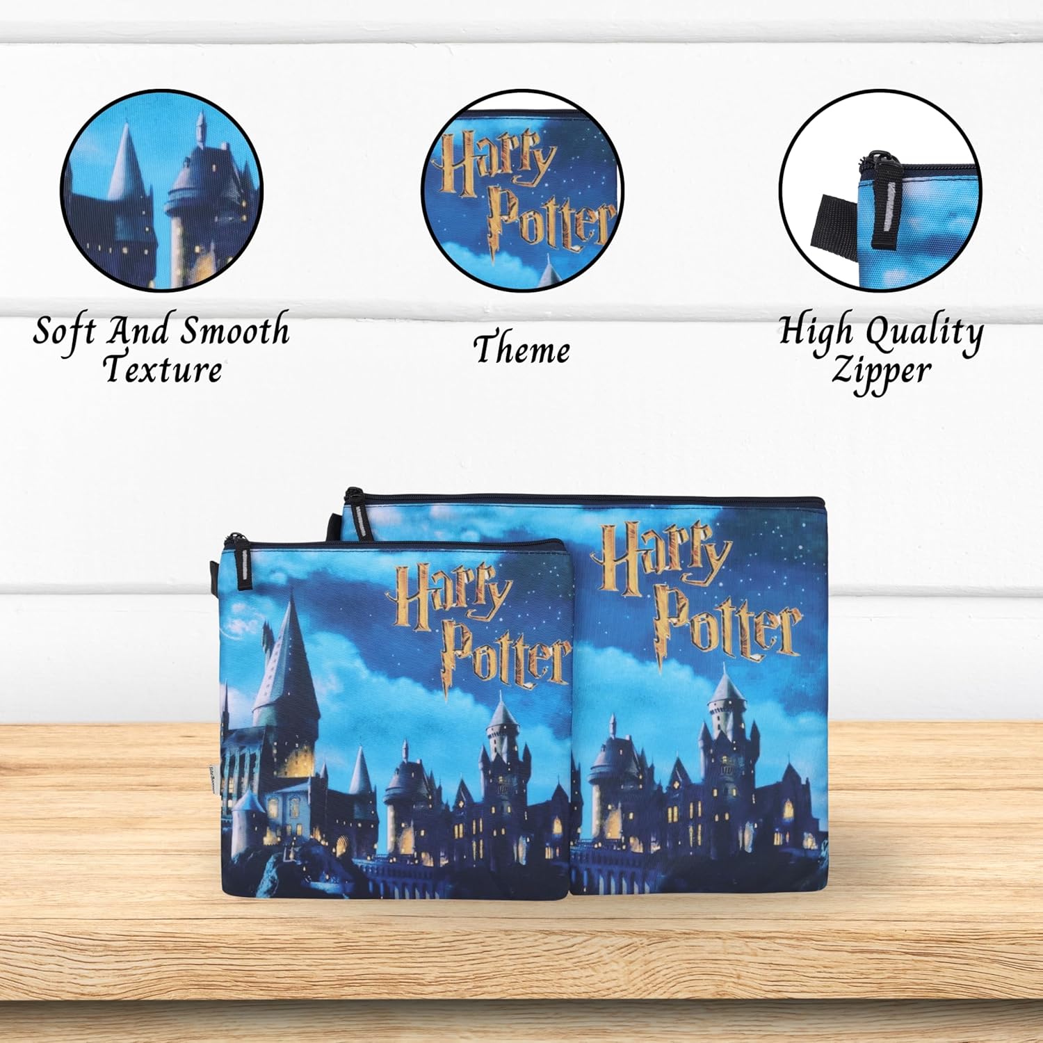 Echo Boomers Harry Potter Theme Print Twin Folder Set | Padded & Waterproof | A4 Document Holder & Tablet Sleeve | Stylish & Protective