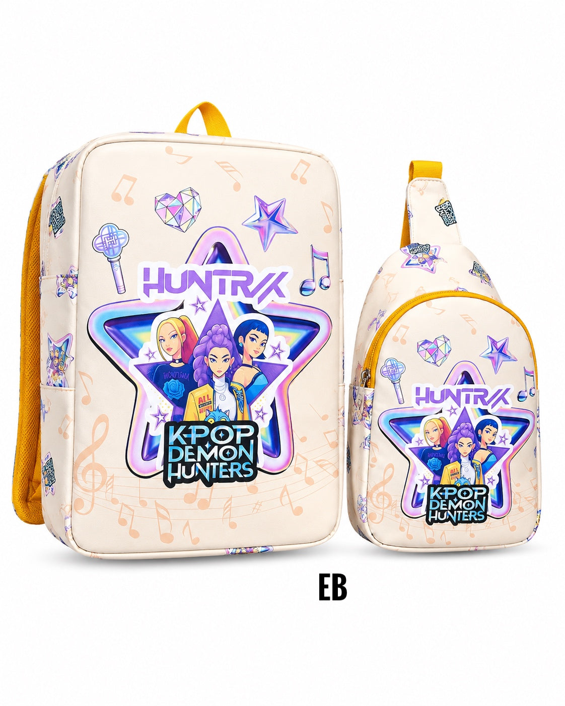 Echo Boomers Kids Backpack & Crossbody Sling Bag Set | Lightweight School Bag Combo for Boys & Girls | Premium Fabric | Smooth Zippers | Adjustable Strap | Vibrant Print