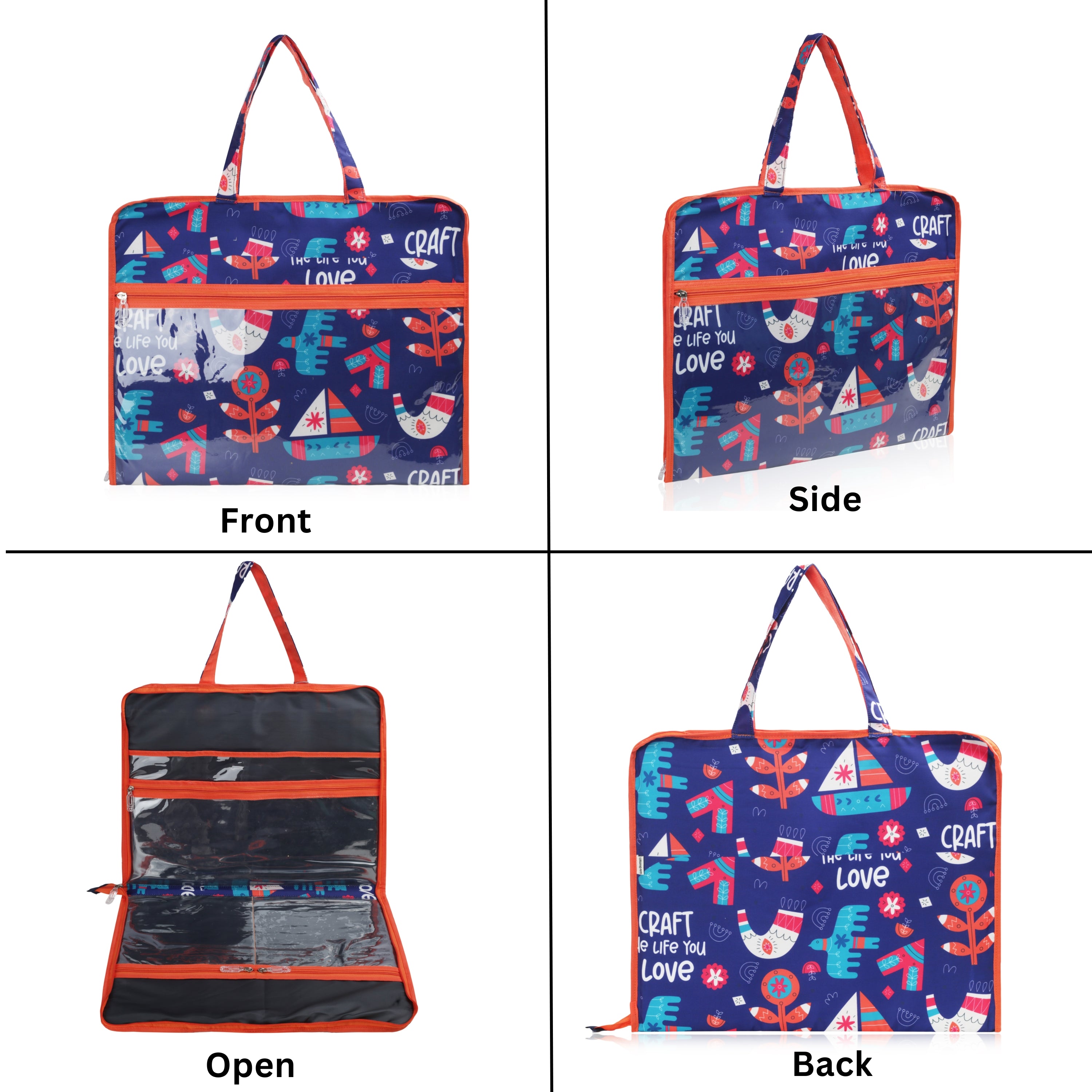 Echo Boomers Multipurpose Folder Bag | Stationery Organizer & Document File Bag with Multiple Compartments