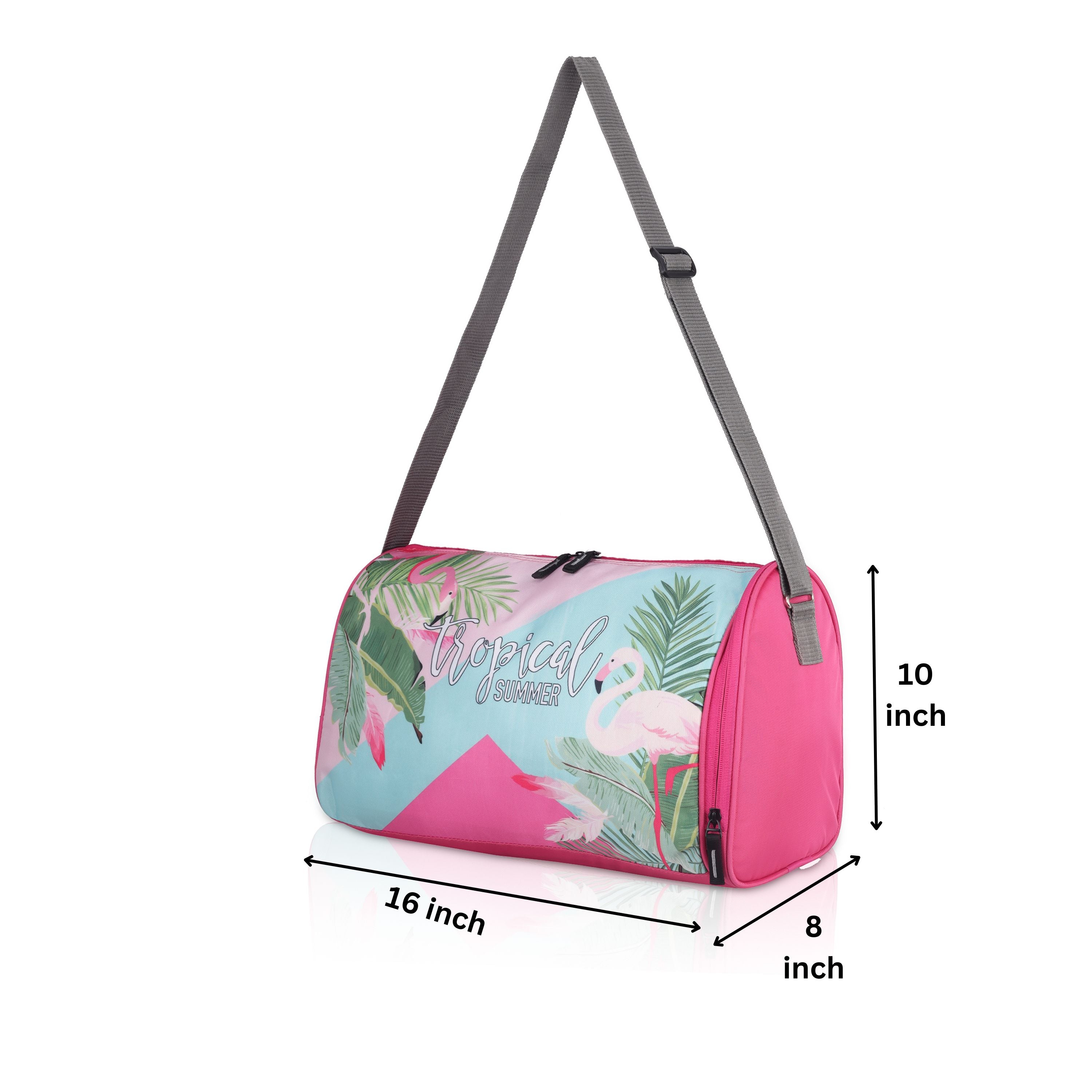 Echo Boomers Tropical Flamingo Pink Duffel Bag - Beach Vibes for Summer Adventures