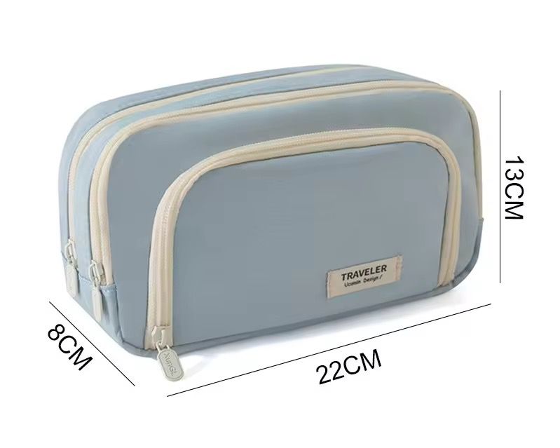 Echo Boomers Multiple Compartment Pouch for Boys & Girls (BLUE)