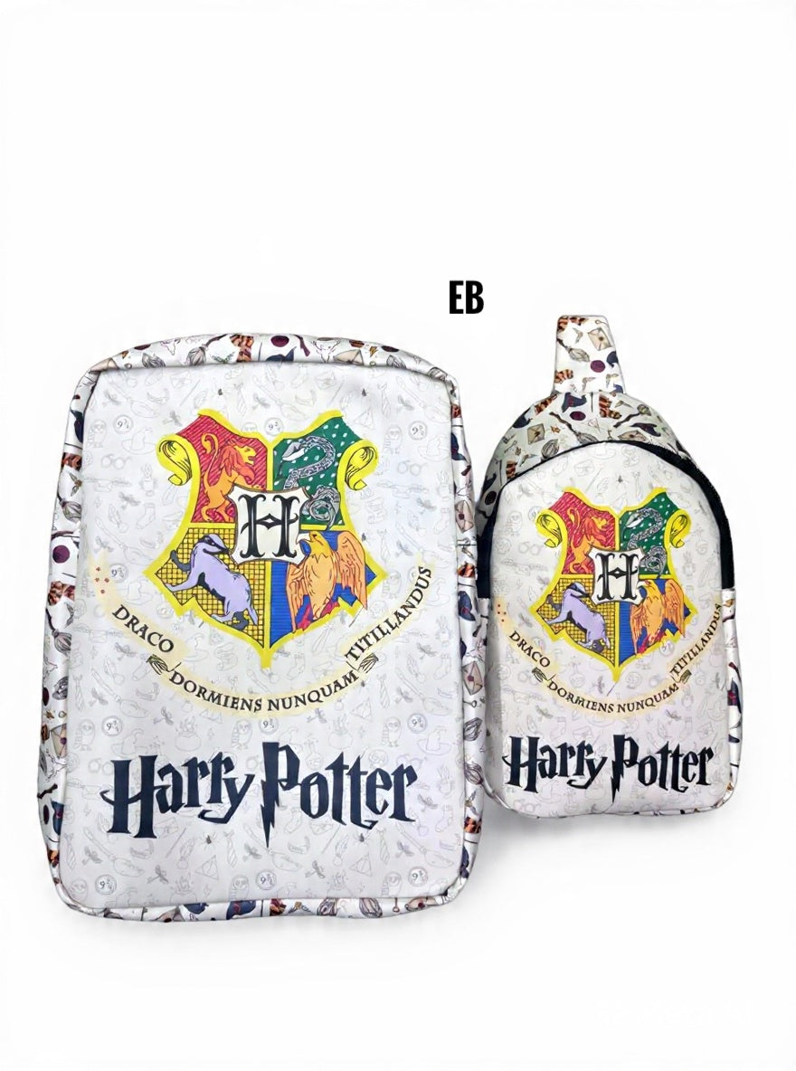 Echo Boomers Kids Backpack & Crossbody Sling Bag Set | Lightweight School Bag Combo for Boys & Girls | Premium Fabric | Smooth Zippers | Adjustable Strap | Vibrant Print