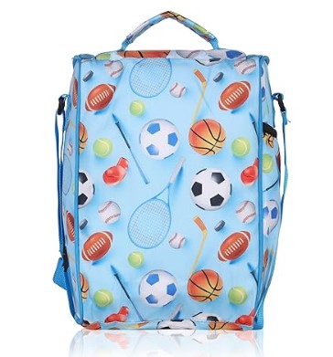 Echo Boomers Kids Lunch Bag with Round Table Mat Combo | Multi Print | Fun School Lunch Set for Boys & Girls