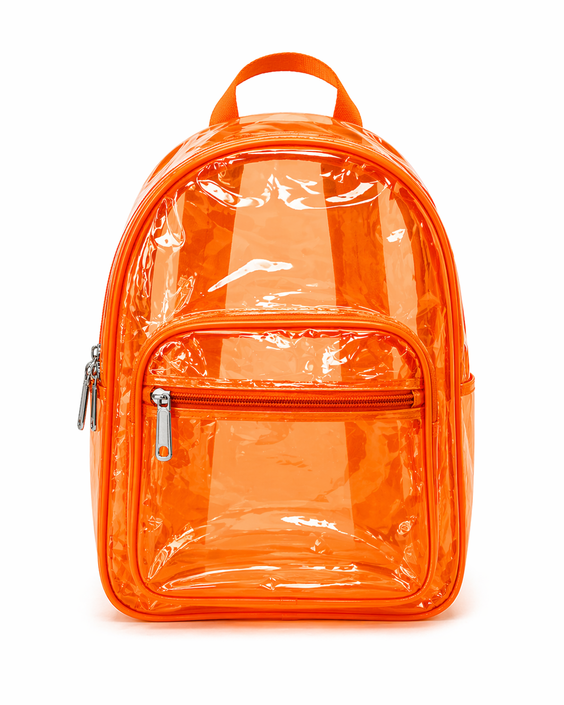 Echo Boomers Premium Orange PVC Transparent Bag Combo Set (3 pcs) – Duffel Bag, Mini Backpack & Pouch | Waterproof Travel, Gym & Toiletry Organizer for Men & Women