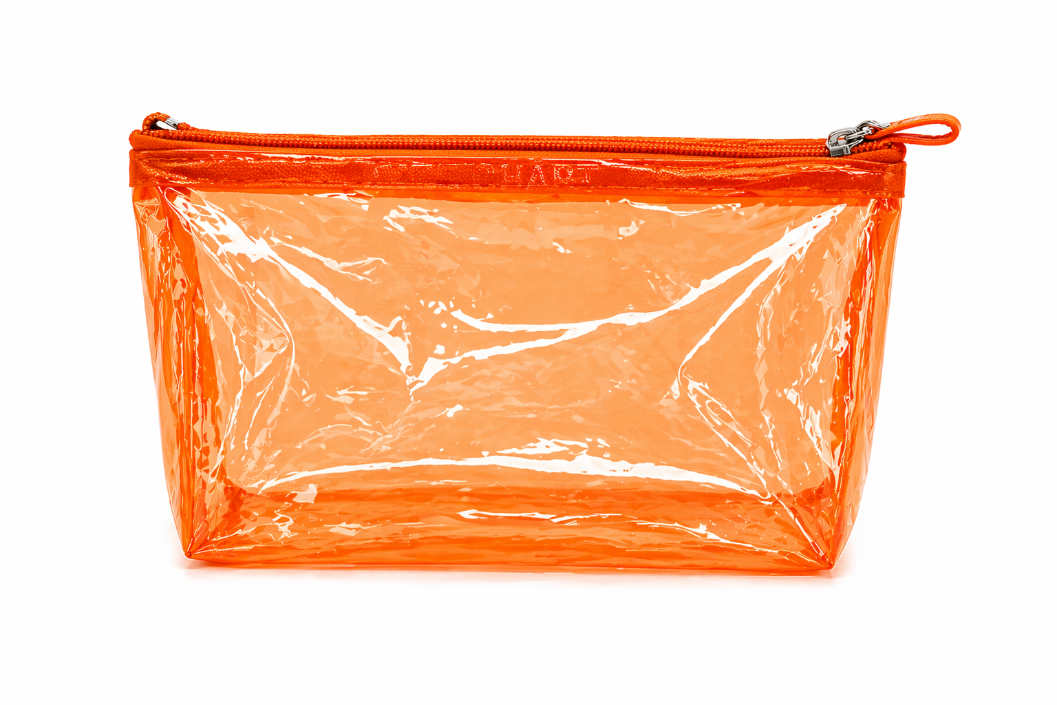 Echo Boomers Premium Orange PVC Transparent Bag Combo Set (3 pcs) – Duffel Bag, Mini Backpack & Pouch | Waterproof Travel, Gym & Toiletry Organizer for Men & Women