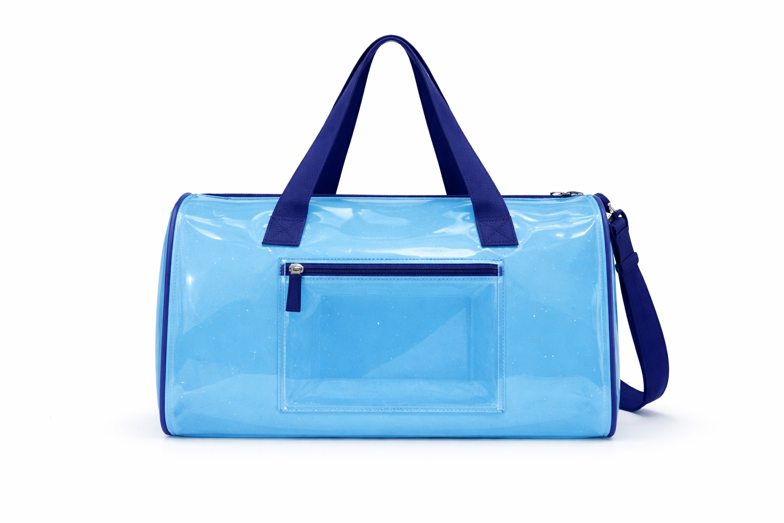 Echo Boomers Translucent PVC Premium Duffle Bag with Pouch | Premium Adjustable & Attractive Strap | Stylish & Travel-Friendly