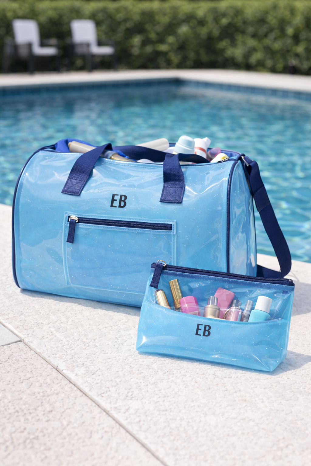Echo Bommers Premium Translucent Charcoal Black Jelly Bag Pack of 3 with Duffle Bag Cross Body Bag and Pouch Waterproof Stylish Handbag for Women and Girls
