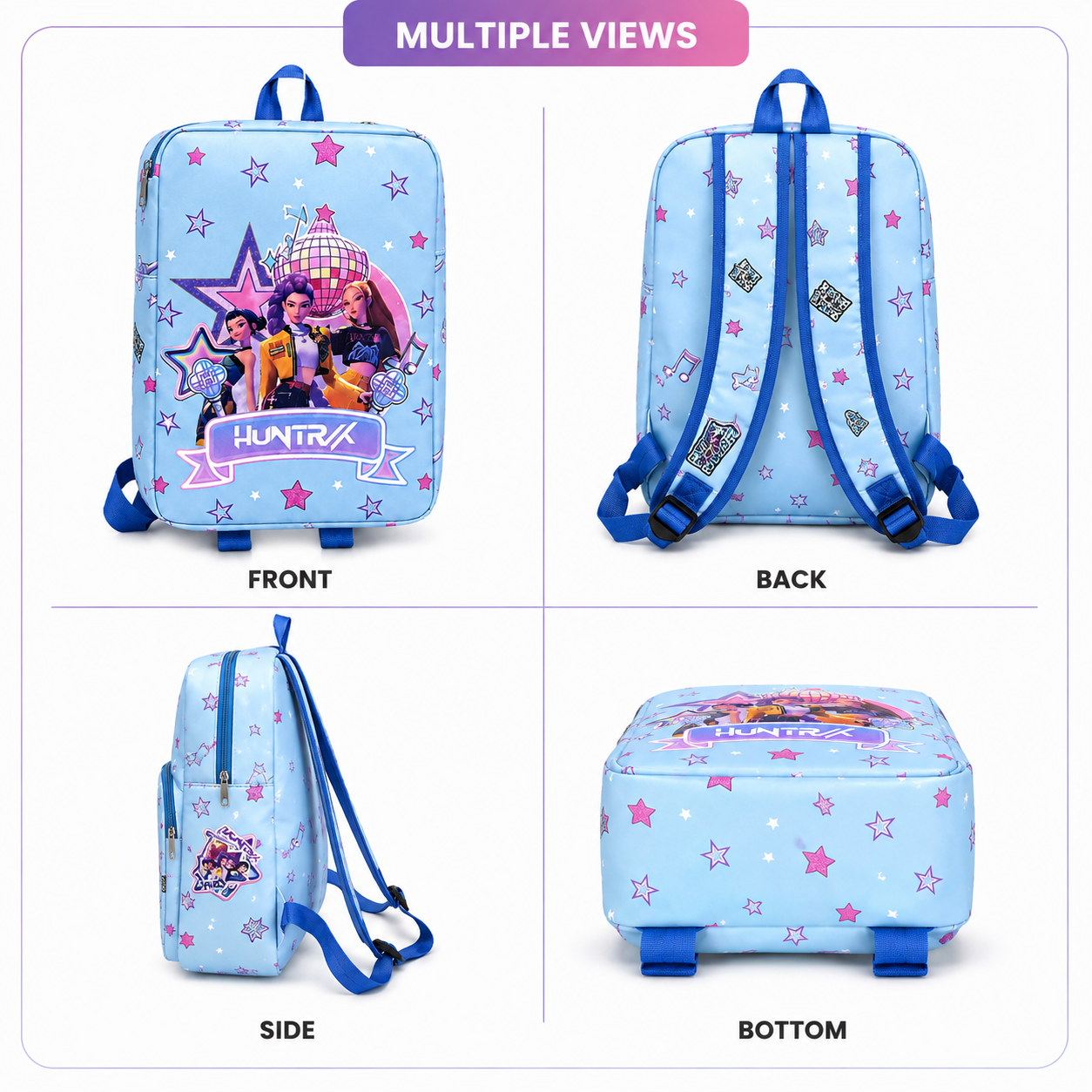 Echo Boomers Kids Backpack & Crossbody Sling Bag Set | Lightweight School Bag Combo for Boys & Girls | Premium Fabric | Smooth Zippers | Adjustable Strap | Vibrant Print