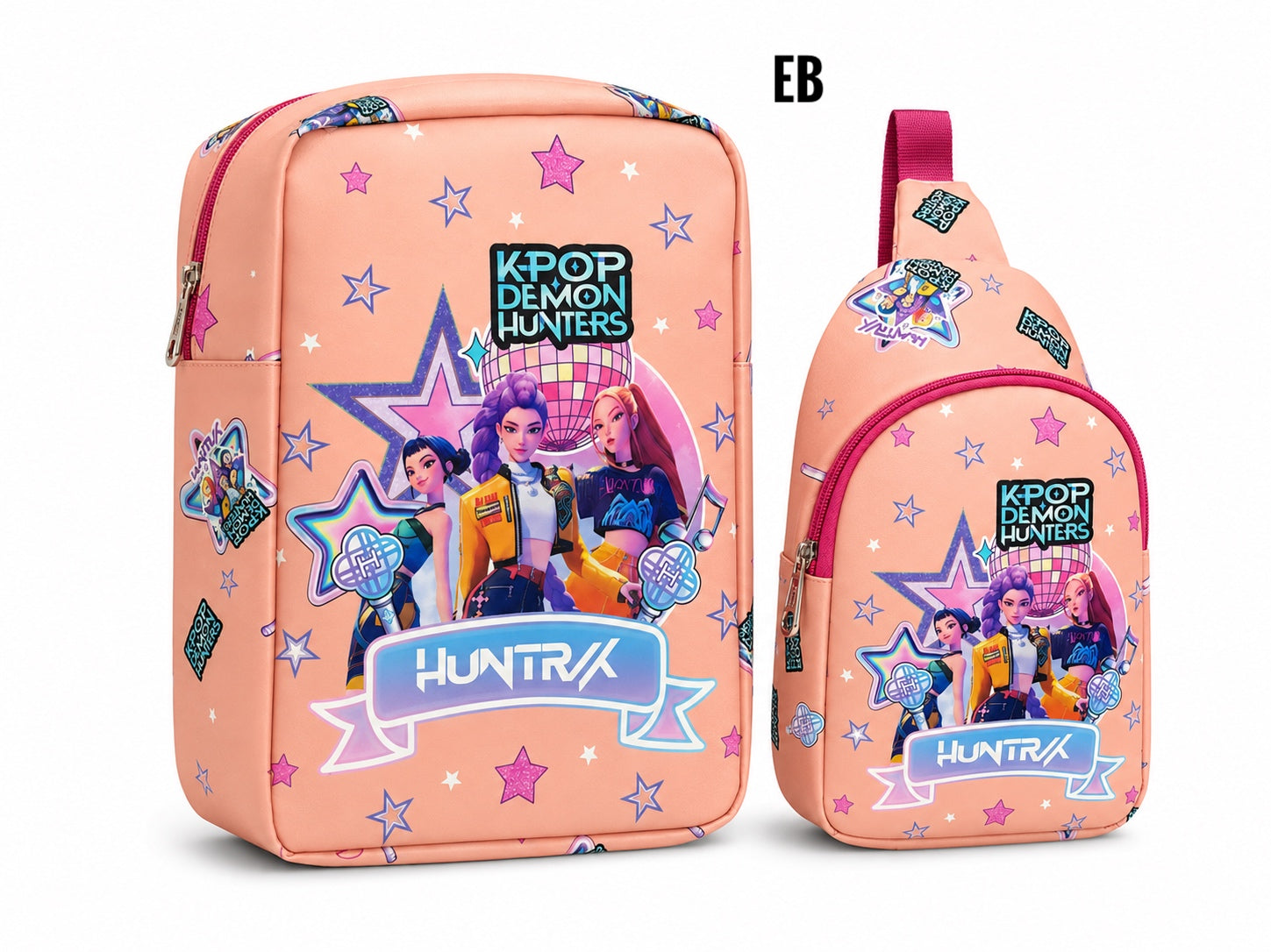 Echo Boomers Kids Backpack & Crossbody Sling Bag Set | Lightweight School Bag Combo for Boys & Girls | Premium Fabric | Smooth Zippers | Adjustable Strap | Vibrant Print