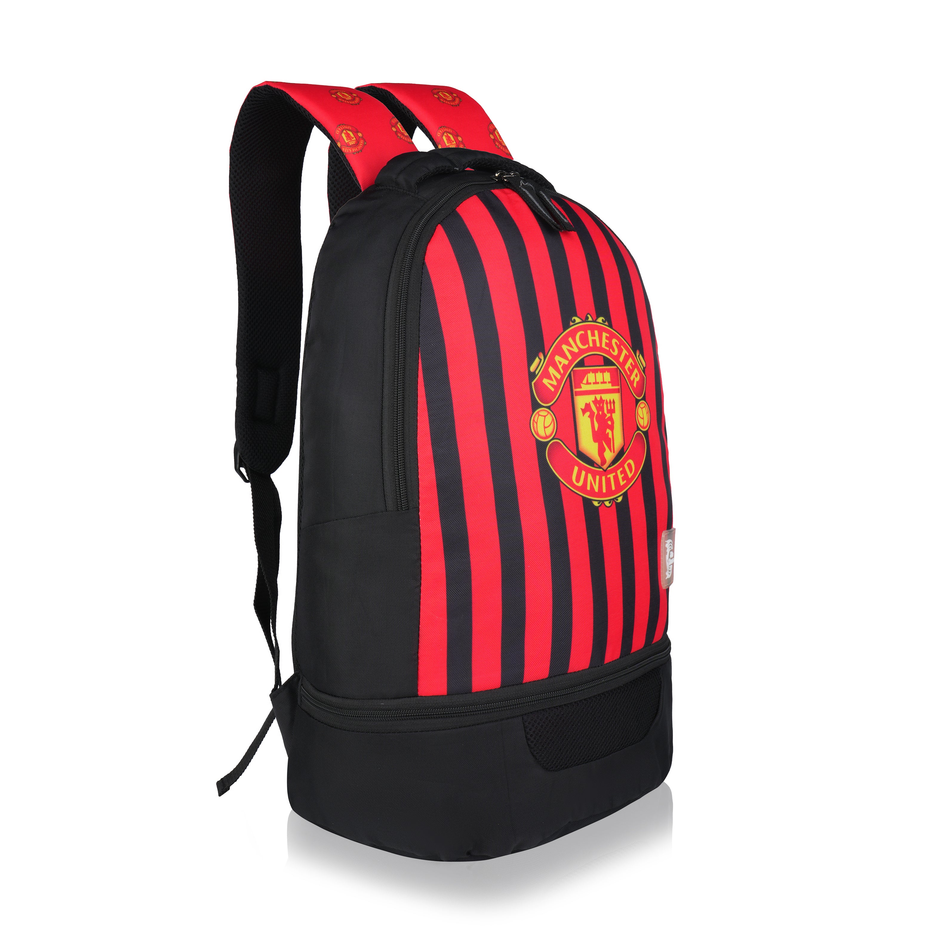 Echo Boomers Manchester United Sports Backpack with Separate Football Compartment | Student Sports Backpack with Adjustable Straps, Sturdy Handle & High Quality Zippers