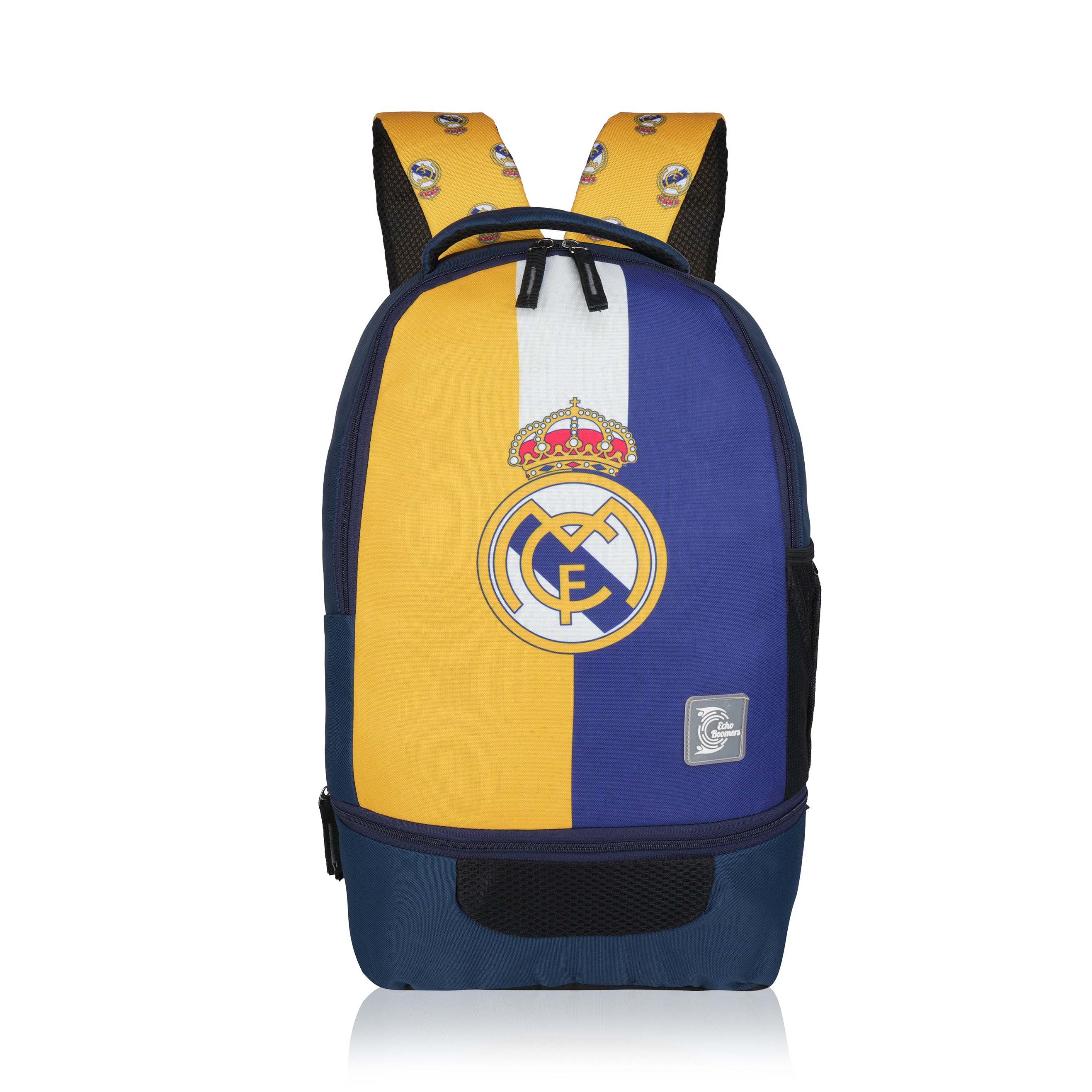 Echo Boomers Manchester United Sports Backpack with Separate Football Compartment | Student Sports Backpack with Adjustable Straps, Sturdy Handle & High Quality Zippers