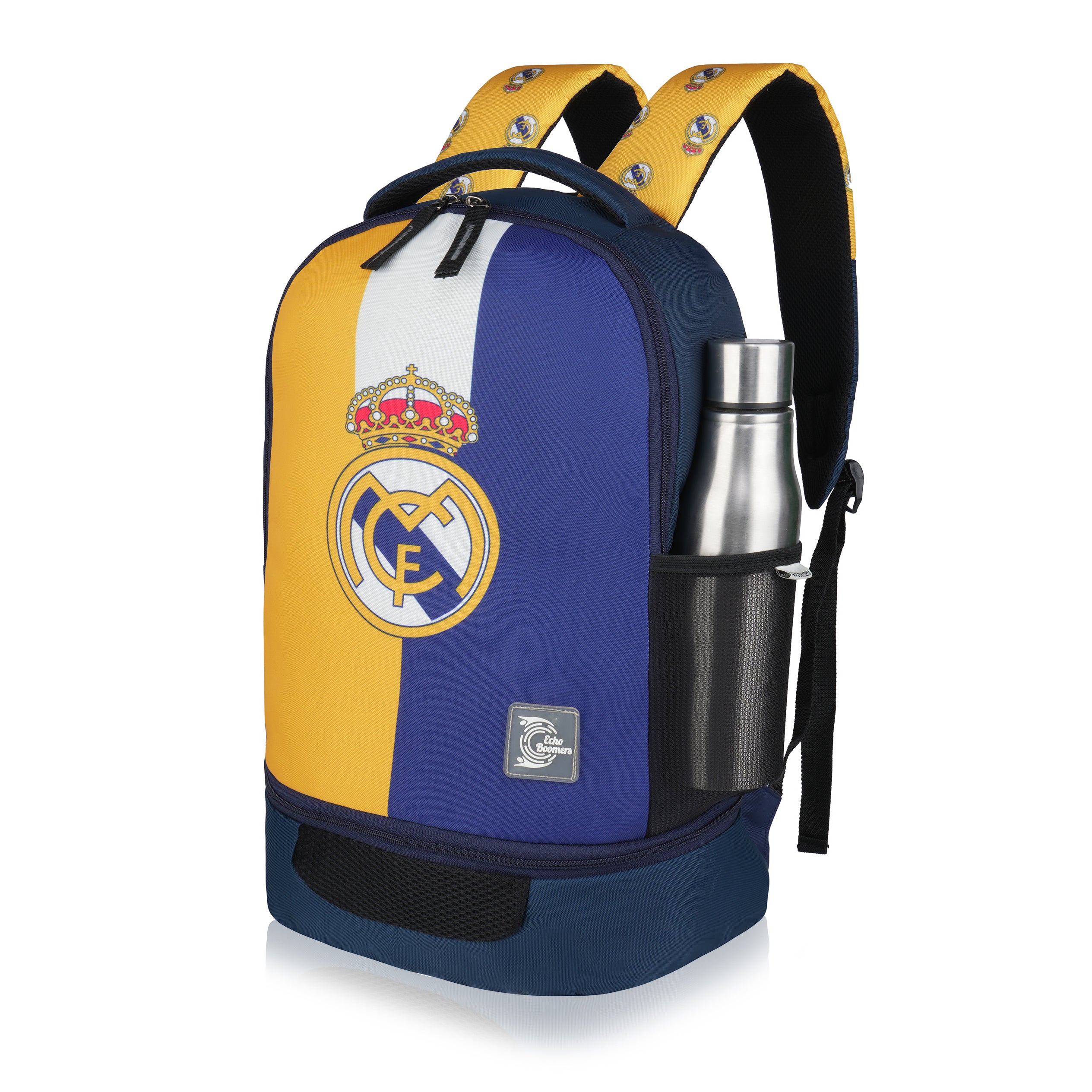 Echo Boomers Manchester United Sports Backpack with Separate Football Compartment | Student Sports Backpack with Adjustable Straps, Sturdy Handle & High Quality Zippers