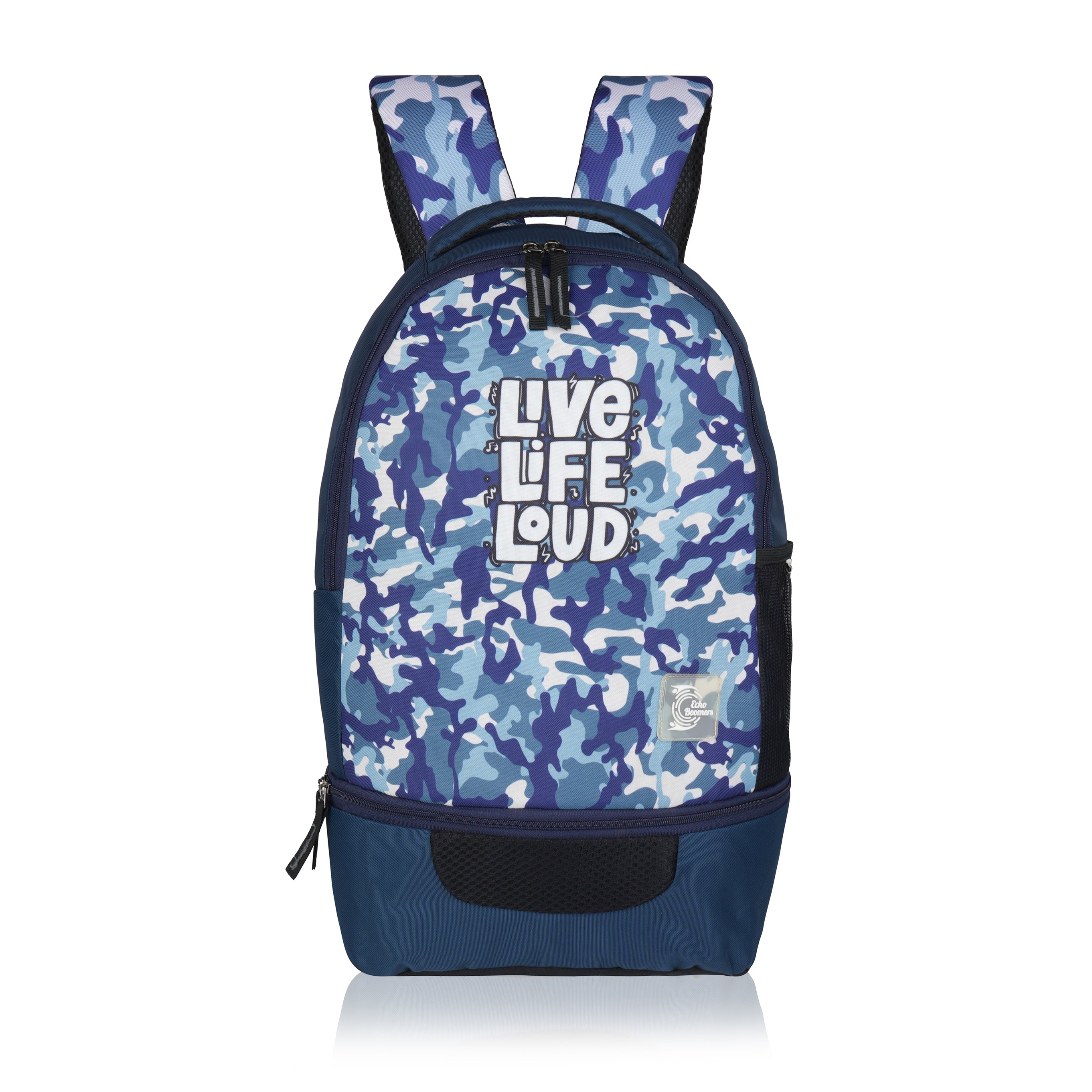 Echo Boomers Manchester United Sports Backpack with Separate Football Compartment | Student Sports Backpack with Adjustable Straps, Sturdy Handle & High Quality Zippers