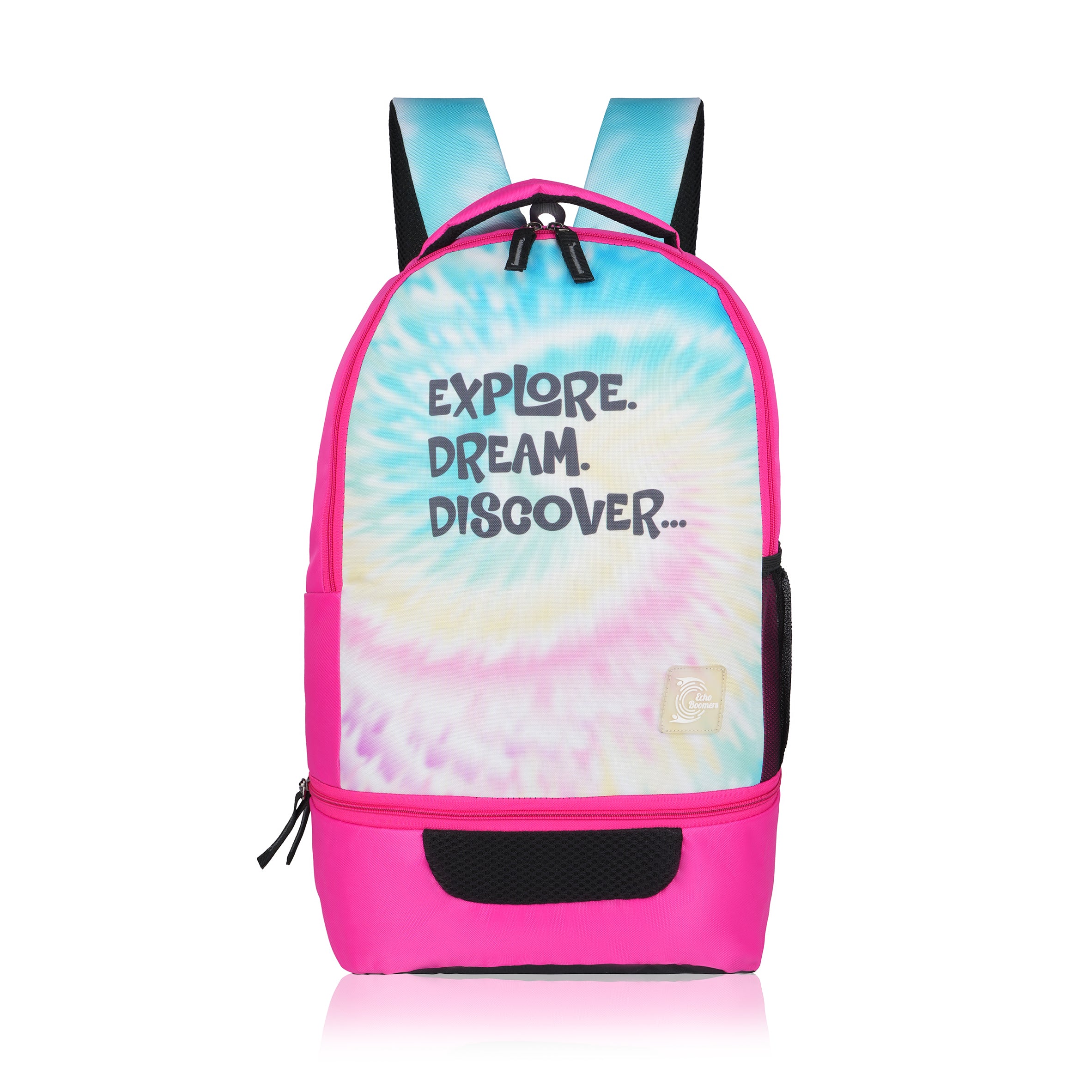 Echo Boomers Manchester United Sports Backpack with Separate Football Compartment | Student Sports Backpack with Adjustable Straps, Sturdy Handle & High Quality Zippers