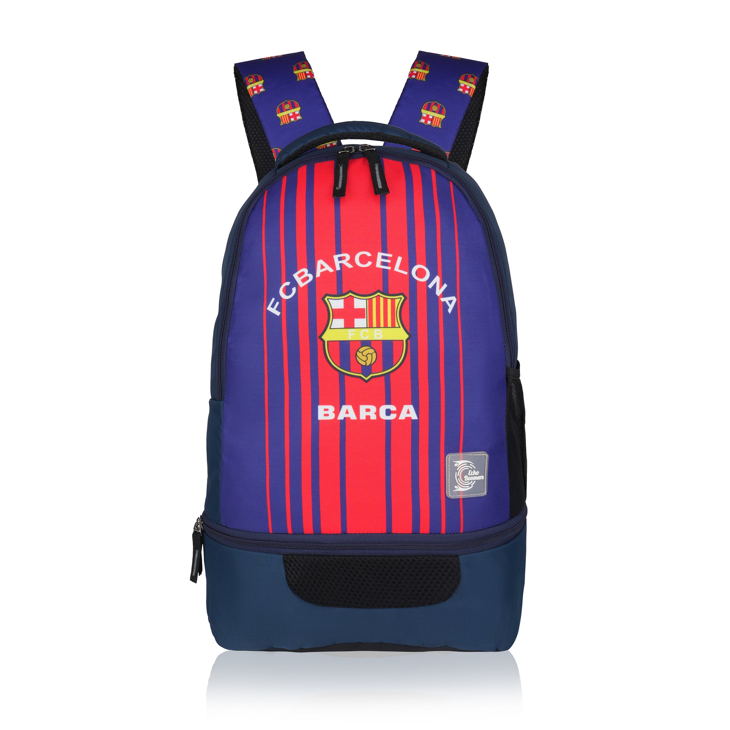 Echo Boomers Manchester United Sports Backpack with Separate Football Compartment | Student Sports Backpack with Adjustable Straps, Sturdy Handle & High Quality Zippers