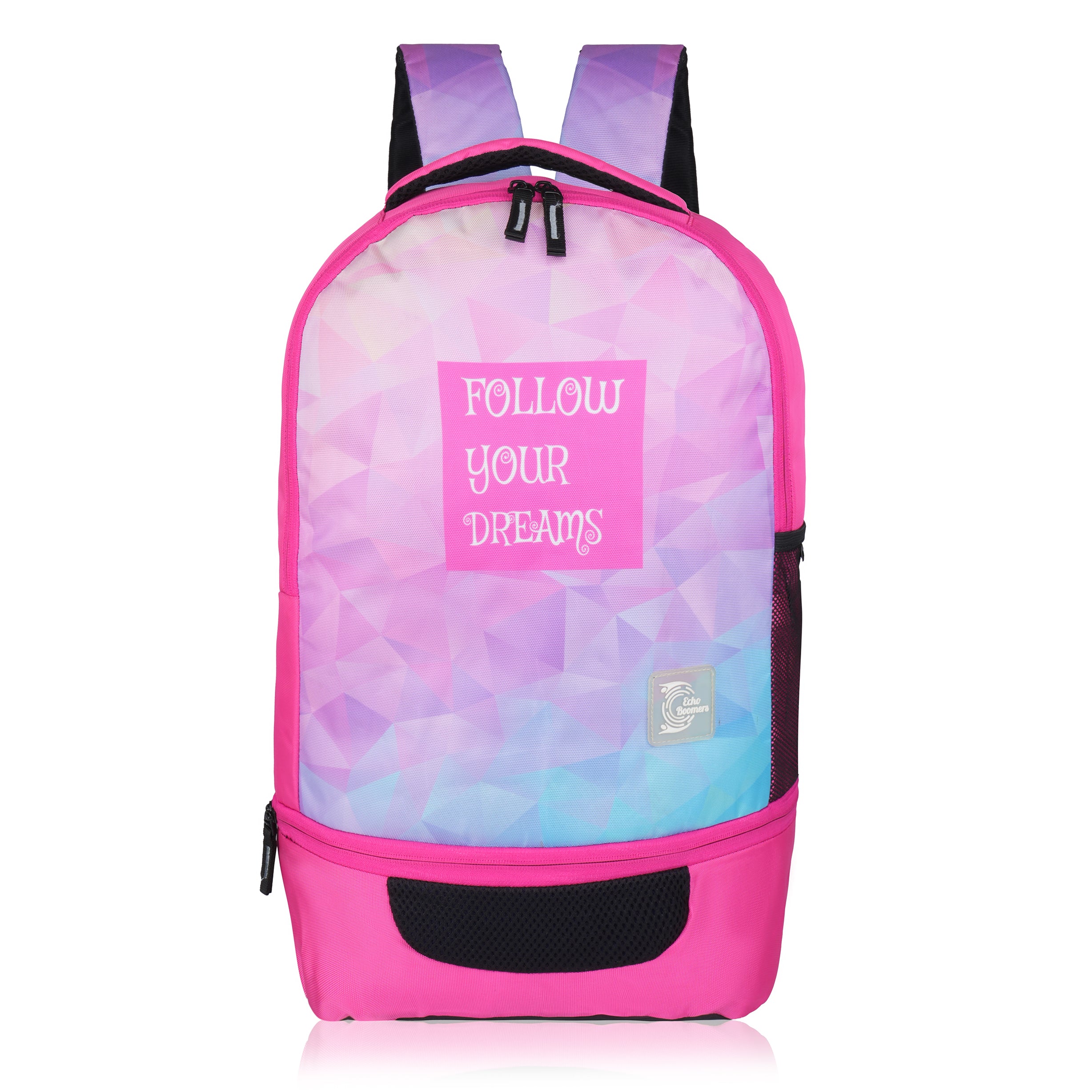 Echo Boomers Manchester United Sports Backpack with Separate Football Compartment | Student Sports Backpack with Adjustable Straps, Sturdy Handle & High Quality Zippers