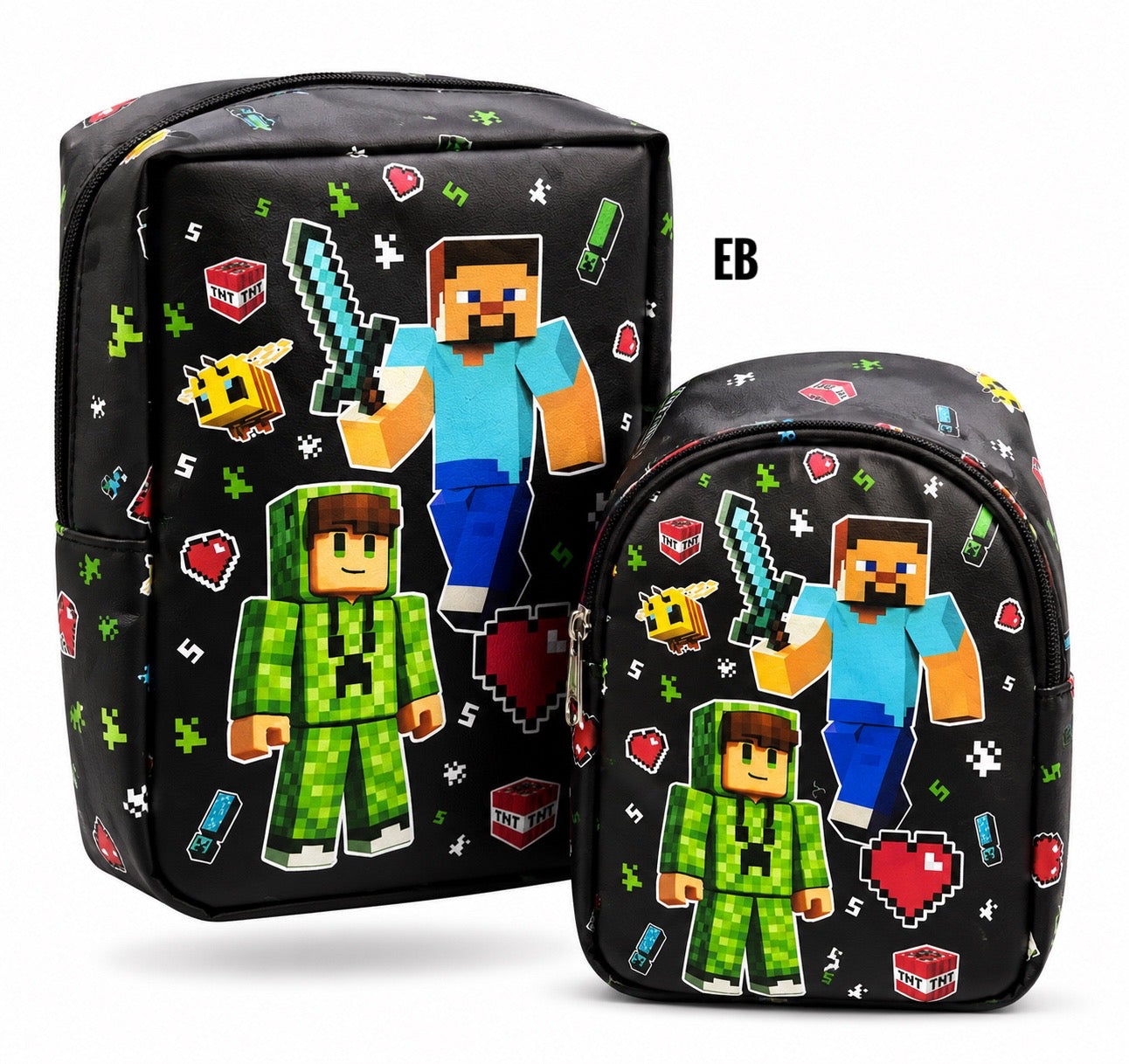 Echo Boomers Kids Backpack & Crossbody Sling Bag Set | Lightweight School Bag Combo for Boys & Girls | Premium Fabric | Smooth Zippers | Adjustable Strap | Vibrant Print