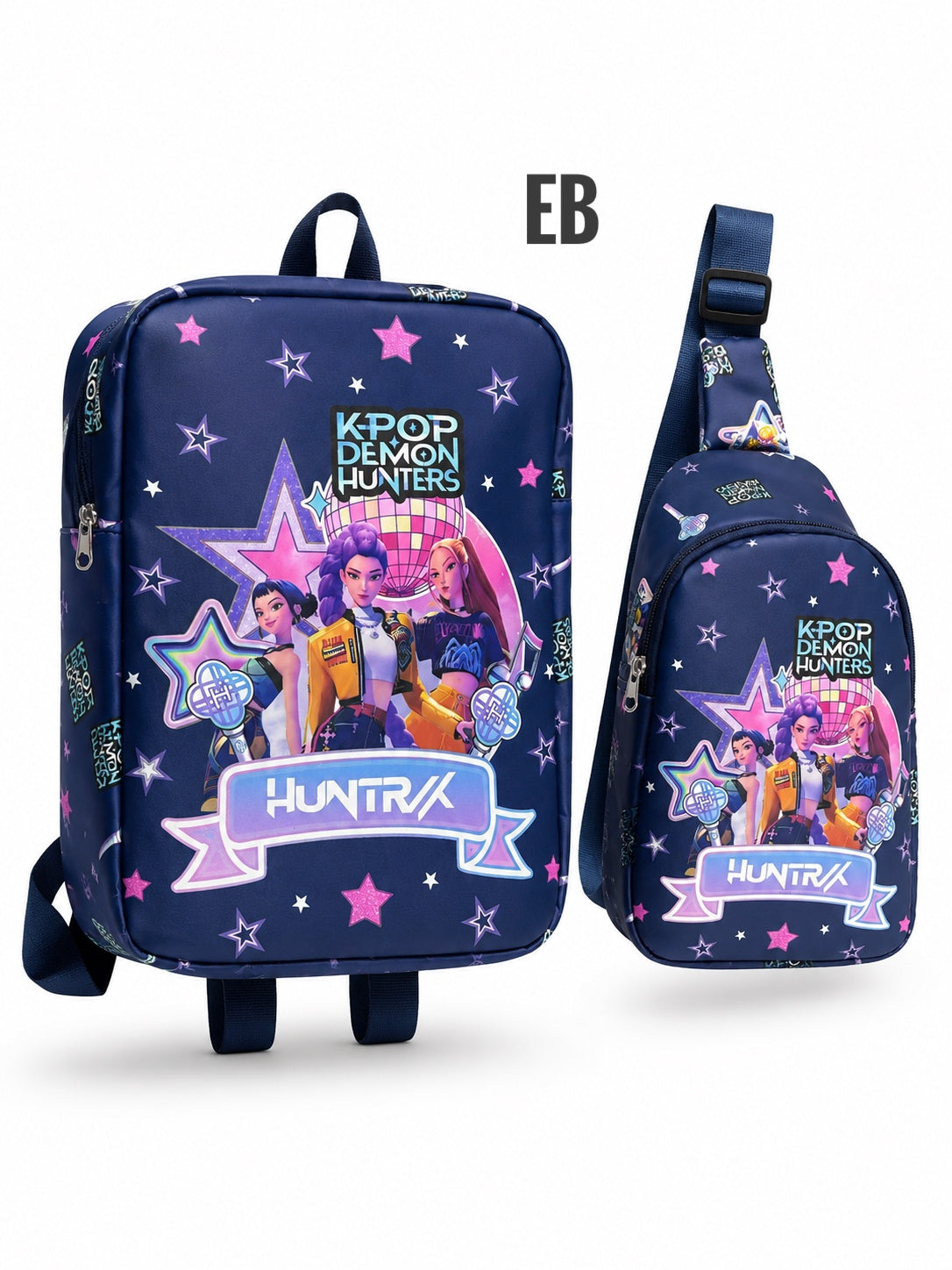 Echo Boomers Kids Backpack & Crossbody Sling Bag Set | Lightweight School Bag Combo for Boys & Girls | Premium Fabric | Smooth Zippers | Adjustable Strap | Vibrant Print