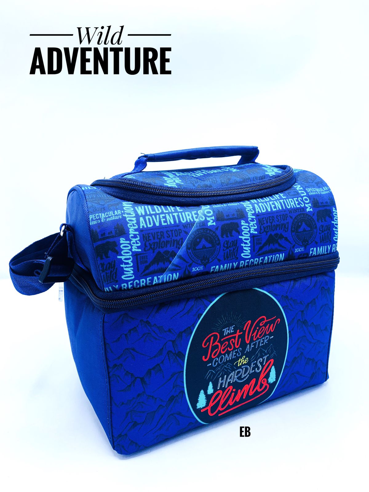 Echo Boomers "Best View" Insulated Tiffin Bag – Royal Blue | Lunch Bag for Office, School, Men & Kids | Stylish, Compact, Thermal Food Carrier
