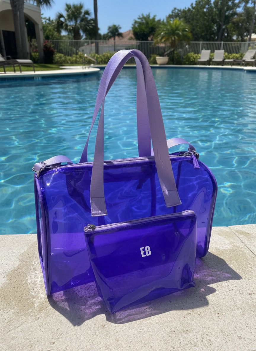 Echo Boomers Translucent PVC Premium Duffle Bag with Pouch | Premium Adjustable & Attractive Strap | Stylish & Travel-Friendly