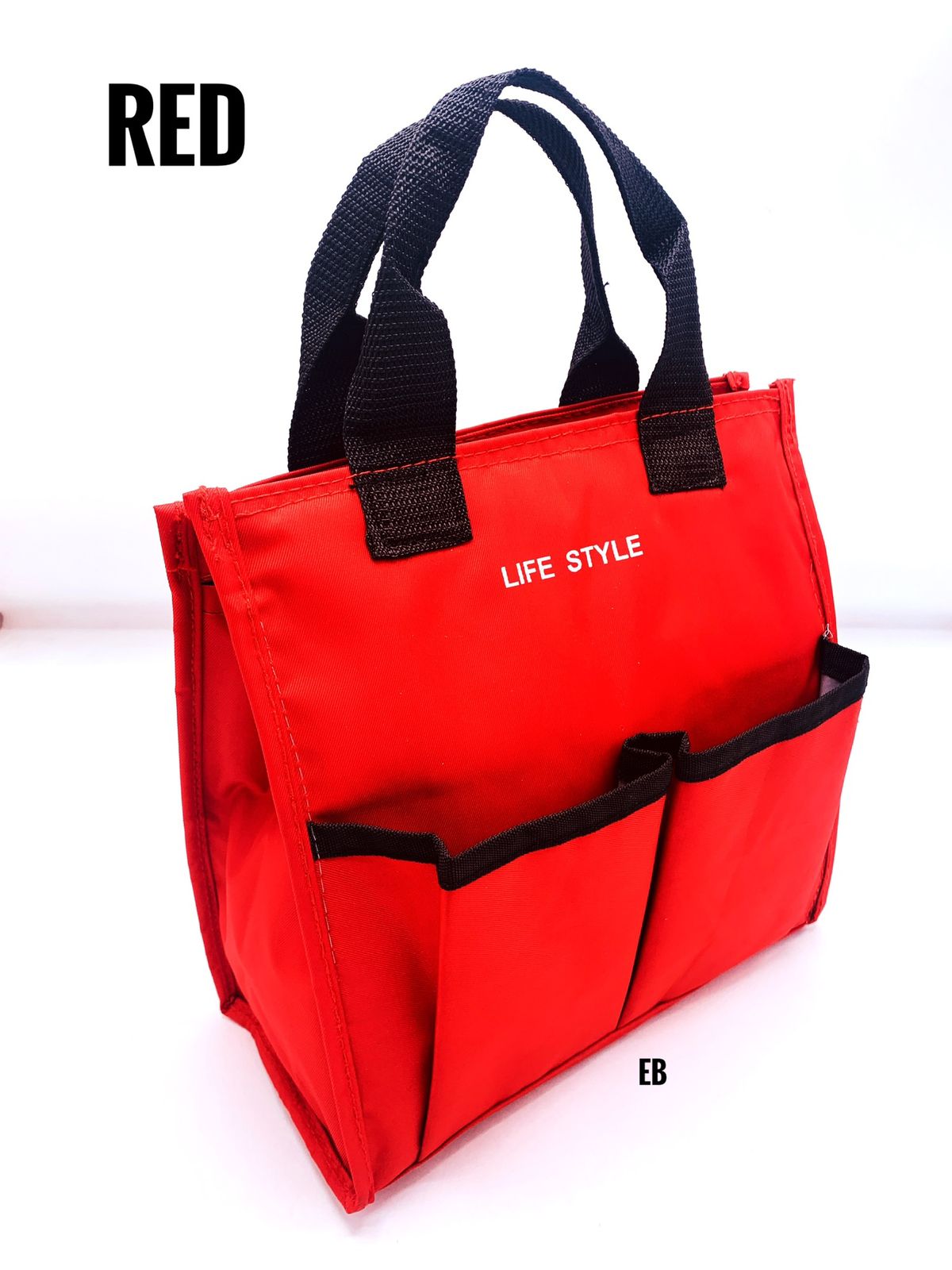 Echo Boomers  Lunch Bag with 3 Compartments & Sturdy Handle – Durable & Lightweight Tiffin Bag for Office, School, Travel – Insulated Interior – Unisex Design for Men & Women