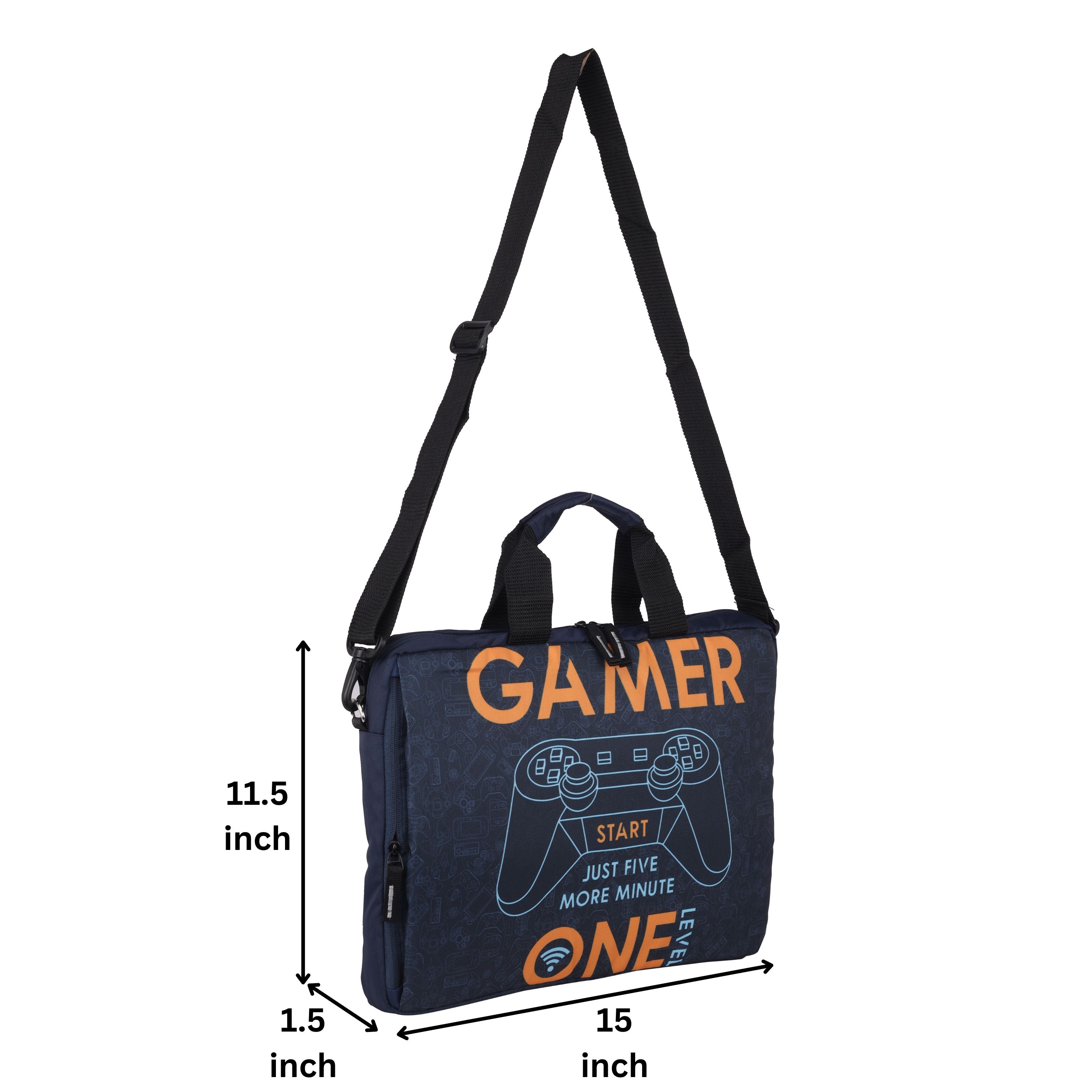Echo Boomers Gamer-Themed Laptop Sling Bag – 15 Inch Stylish & Durable Office/School Bag with Game Controller Print for Teens & Boys