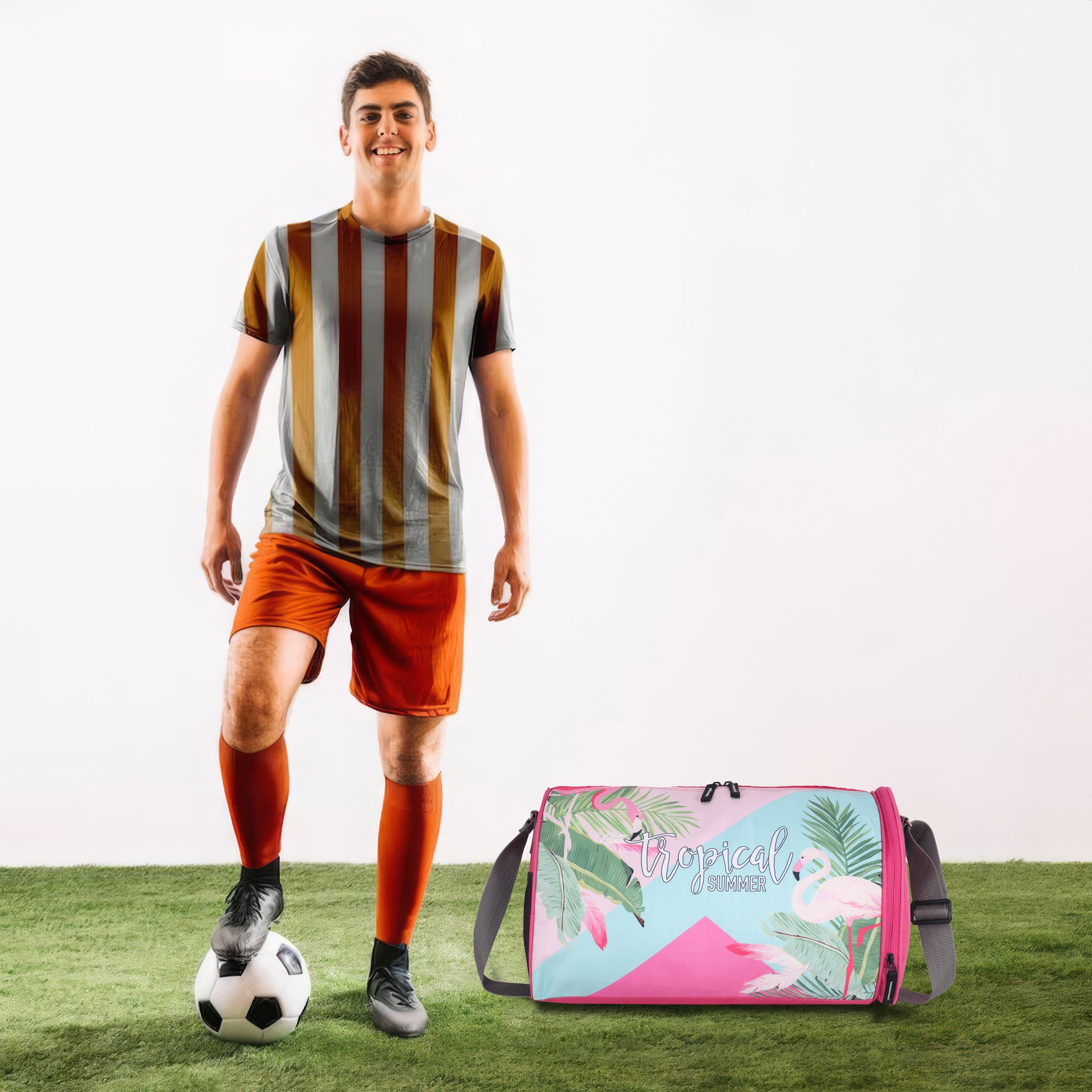 Echo Boomers Tropical Flamingo Pink Duffel Bag - Beach Vibes for Summer Adventures