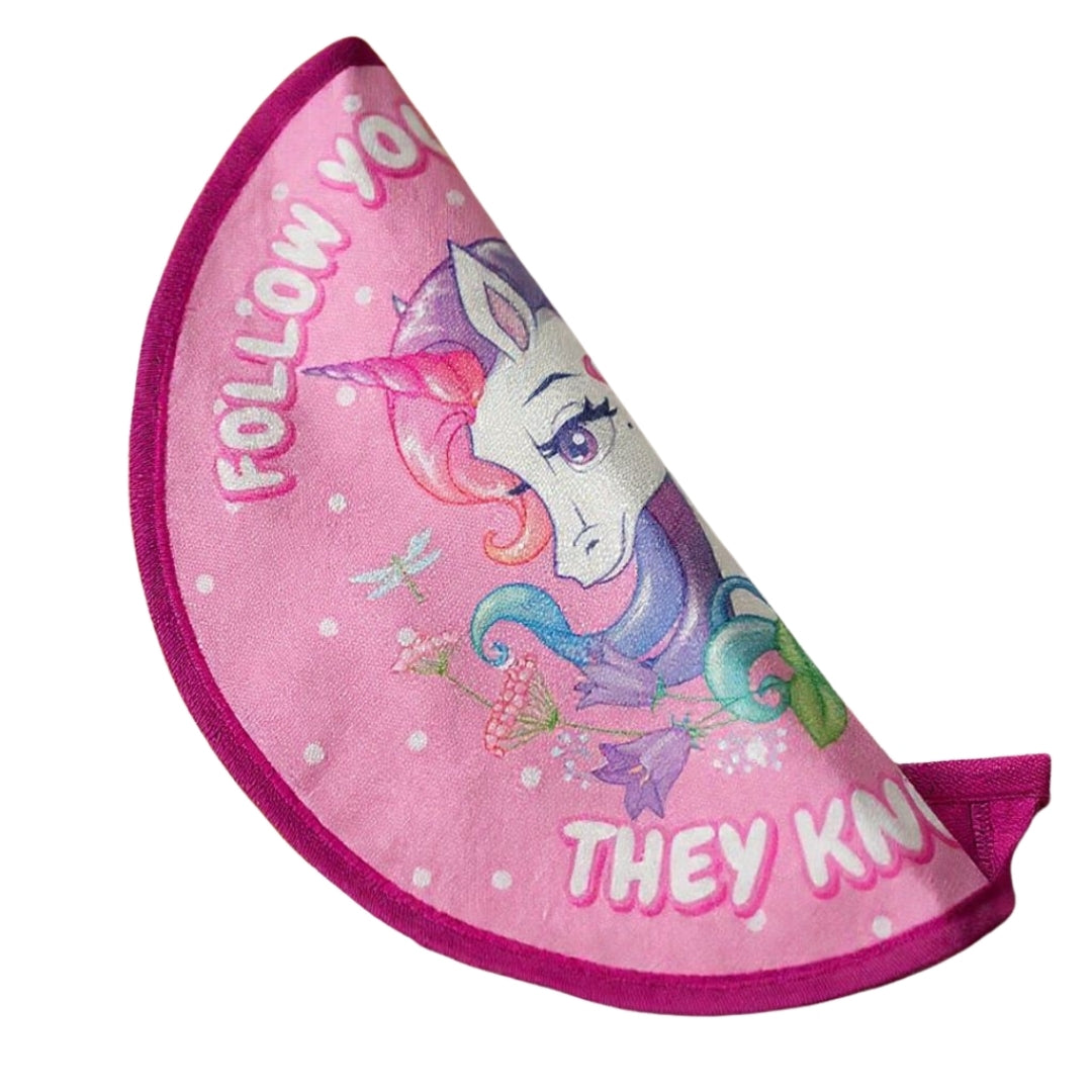 Echo Boomers Multi design & Theme Round Folding Dining Mat for Kids | 10 x 10 Inch Cutlery Holder | Portable Kids Lunch Mat with Spoon & Fork Pockets