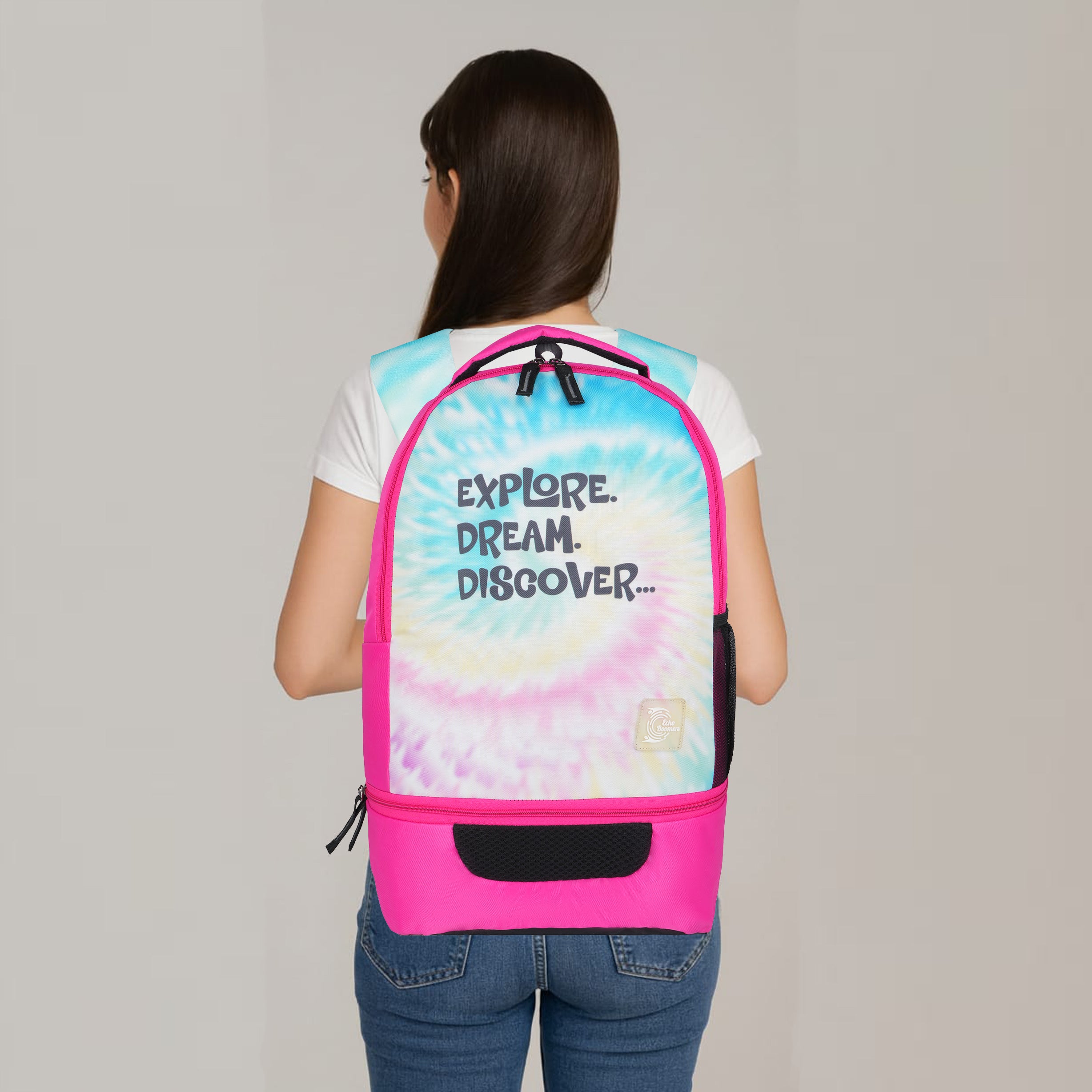 Echo Boomers Manchester United Sports Backpack with Separate Football Compartment | Student Sports Backpack with Adjustable Straps, Sturdy Handle & High Quality Zippers