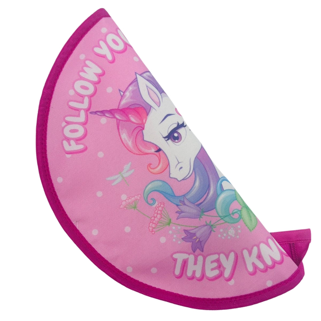 Echo Boomers Multi design & Theme Round Folding Dining Mat for Kids | 10 x 10 Inch Cutlery Holder | Portable Kids Lunch Mat with Spoon & Fork Pockets