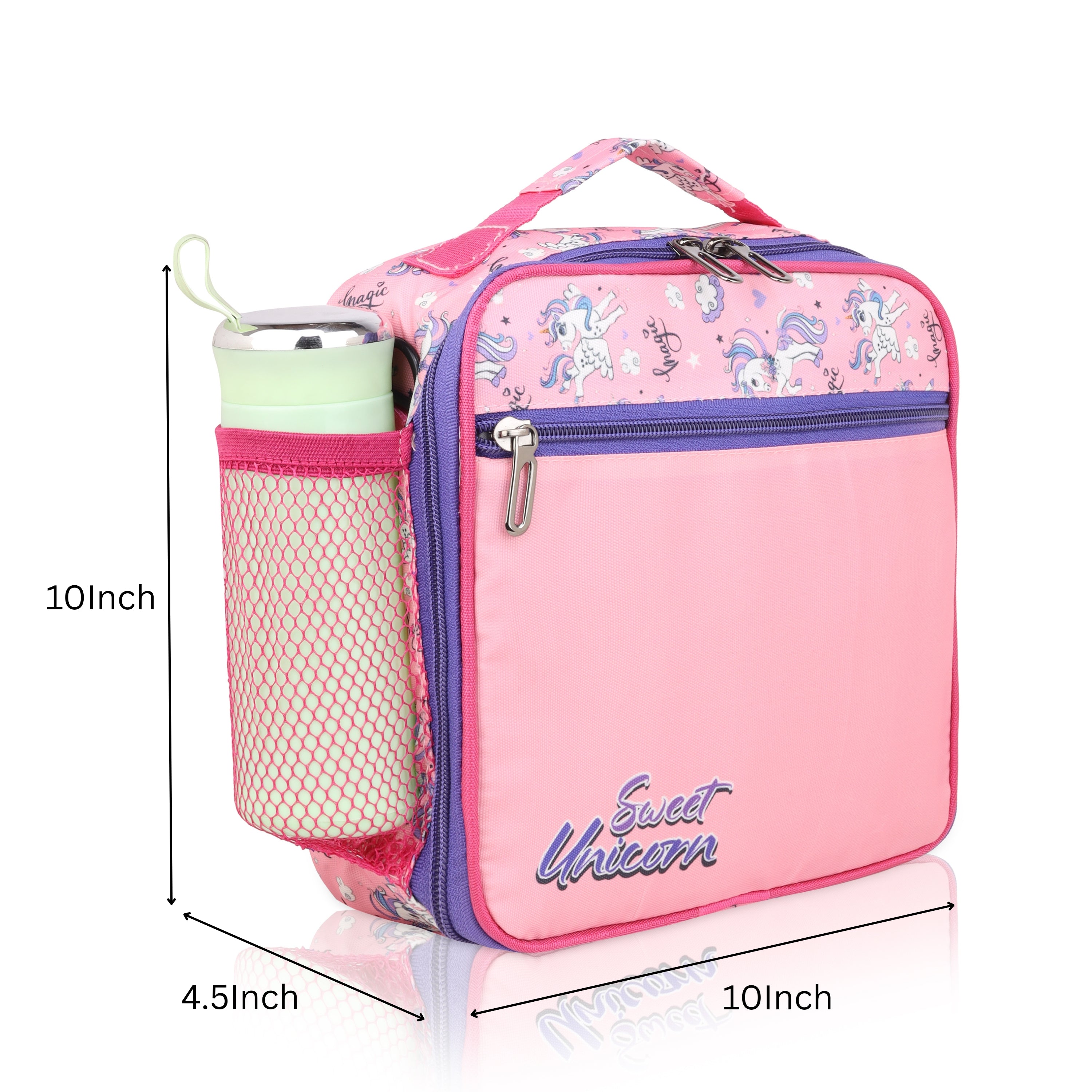 Echo Boomers Premium Sweet Unicorn Pint Lunch Bag – Stylish, Lightweight, Attractive, & Durable Meal Companion and versatile bag(Pink).