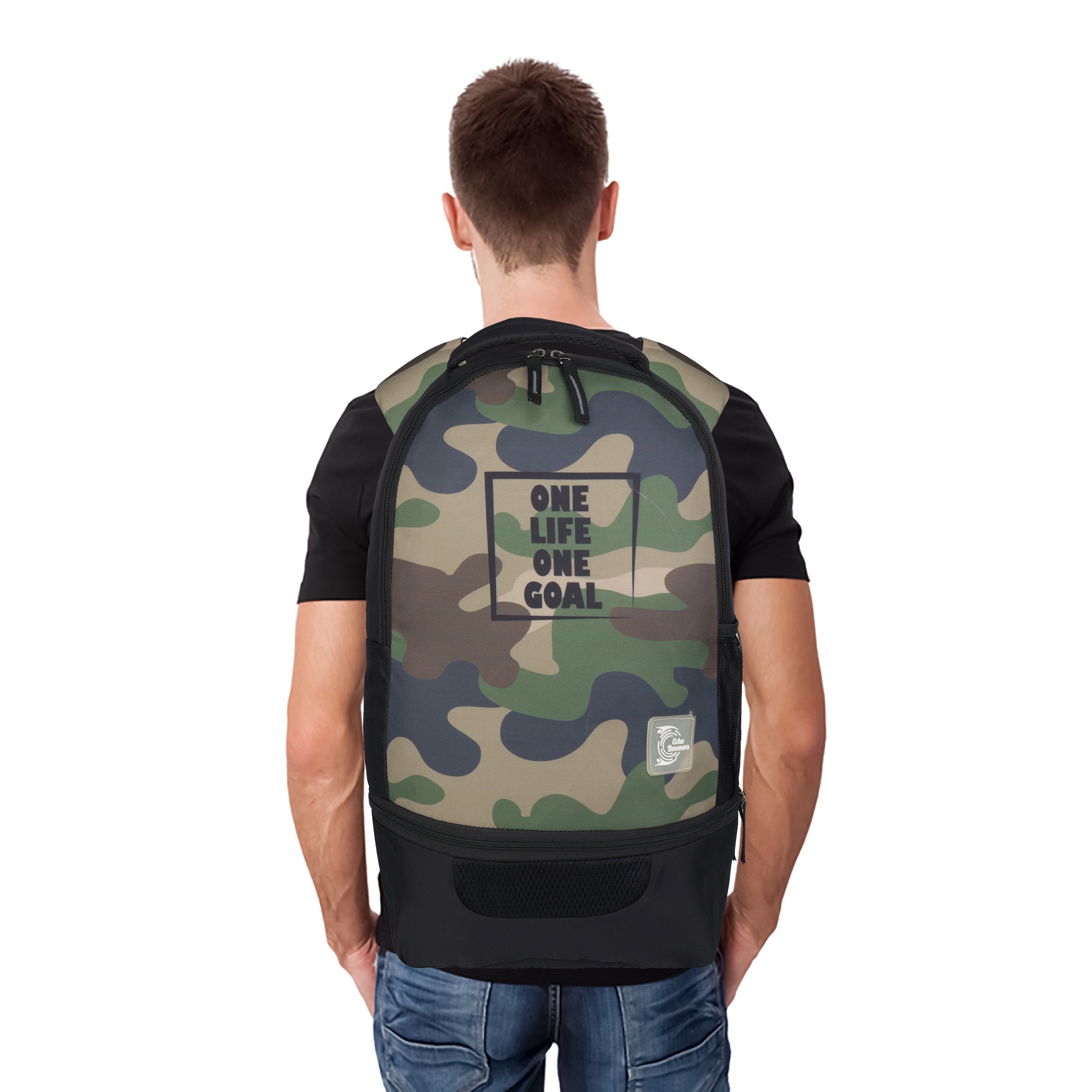 Echo Boomers Manchester United Sports Backpack with Separate Football Compartment | Student Sports Backpack with Adjustable Straps, Sturdy Handle & High Quality Zippers