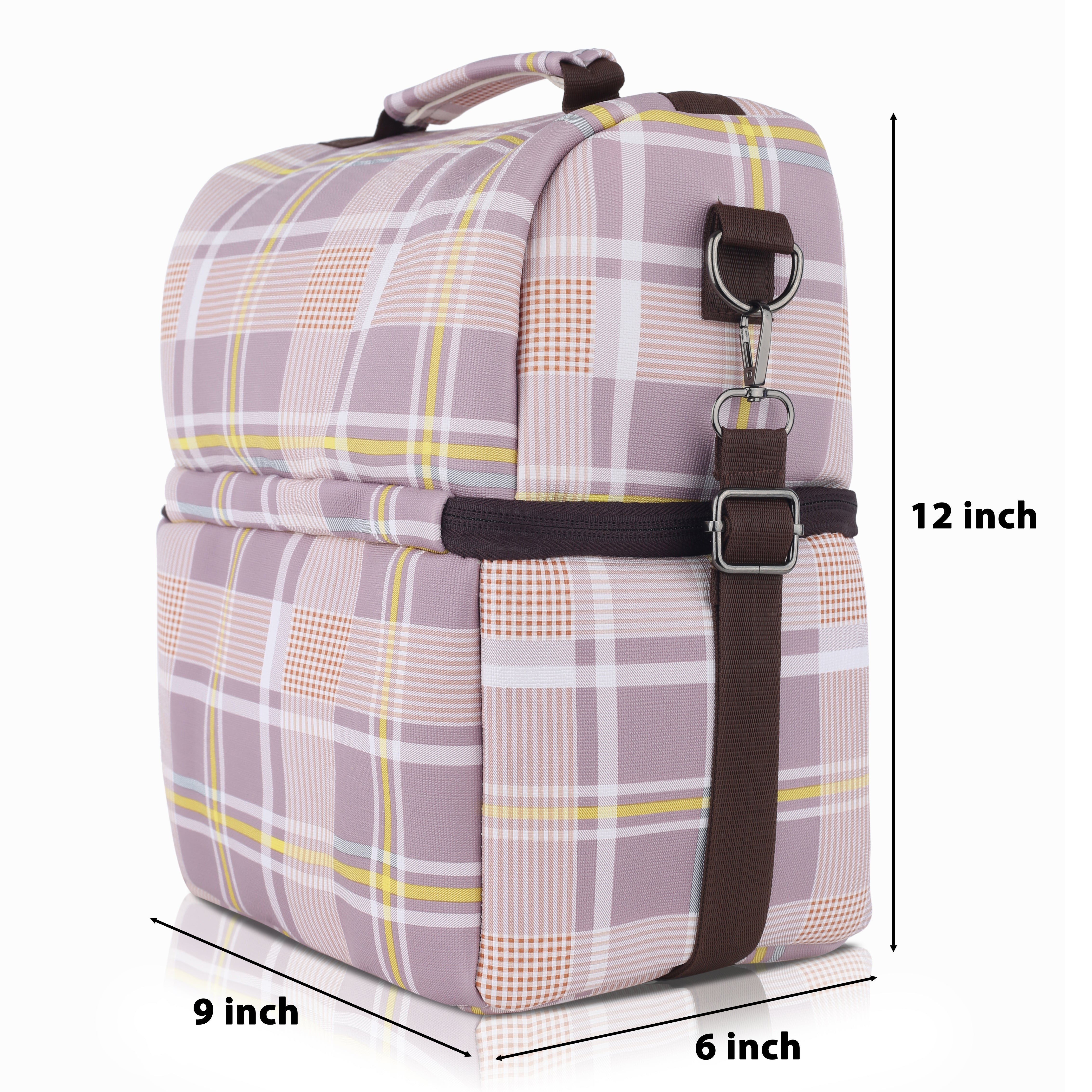 Echo Boomers 10L Insulated Lunch Bag for Men & Women | Premium Tiffin Bag – Stylish & Durable Meal Companion (Pink)