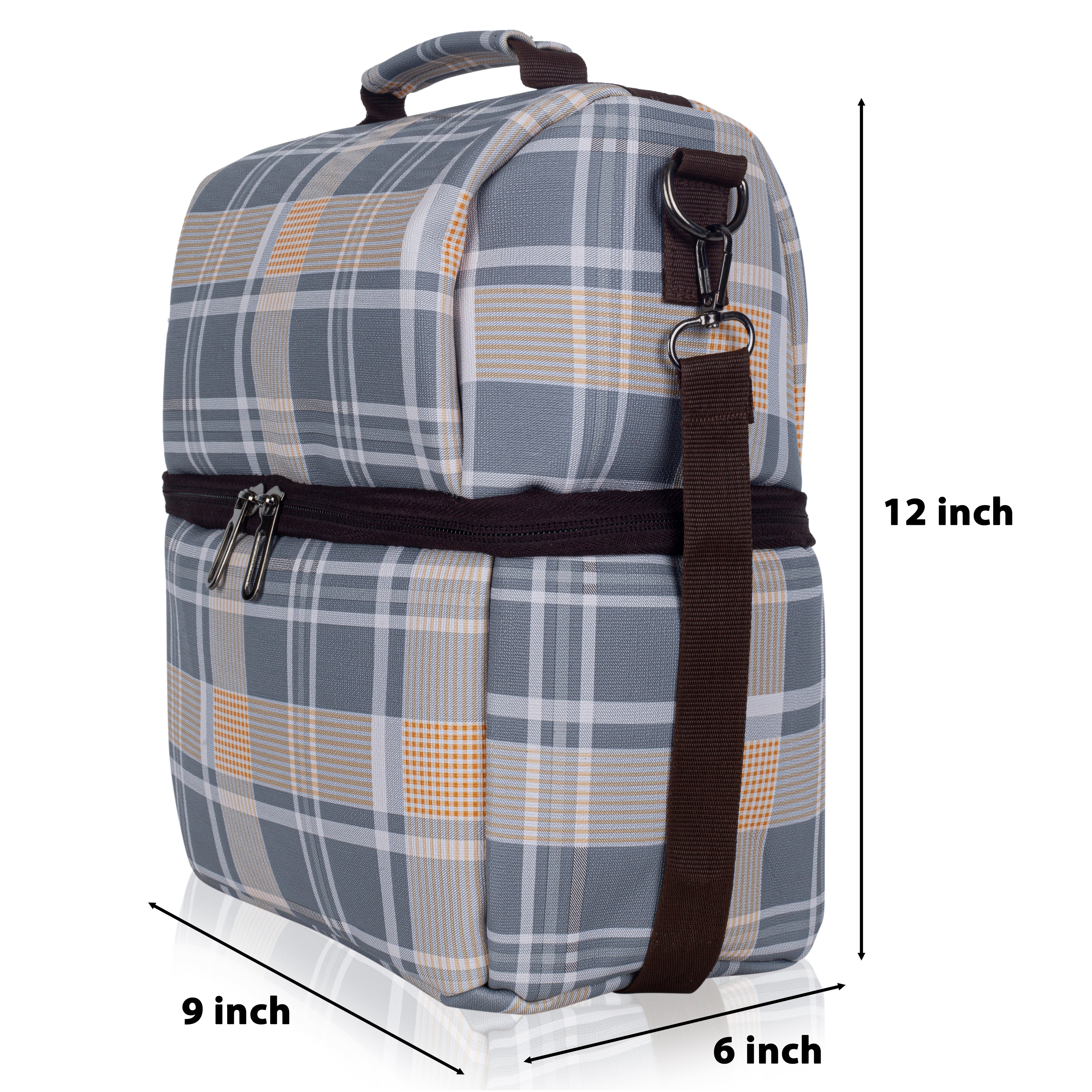 Echo Boomers 10L Insulated Lunch Bag for Men & Women | Premium Tiffin Bag – Stylish & Durable Meal Companion (Grey)