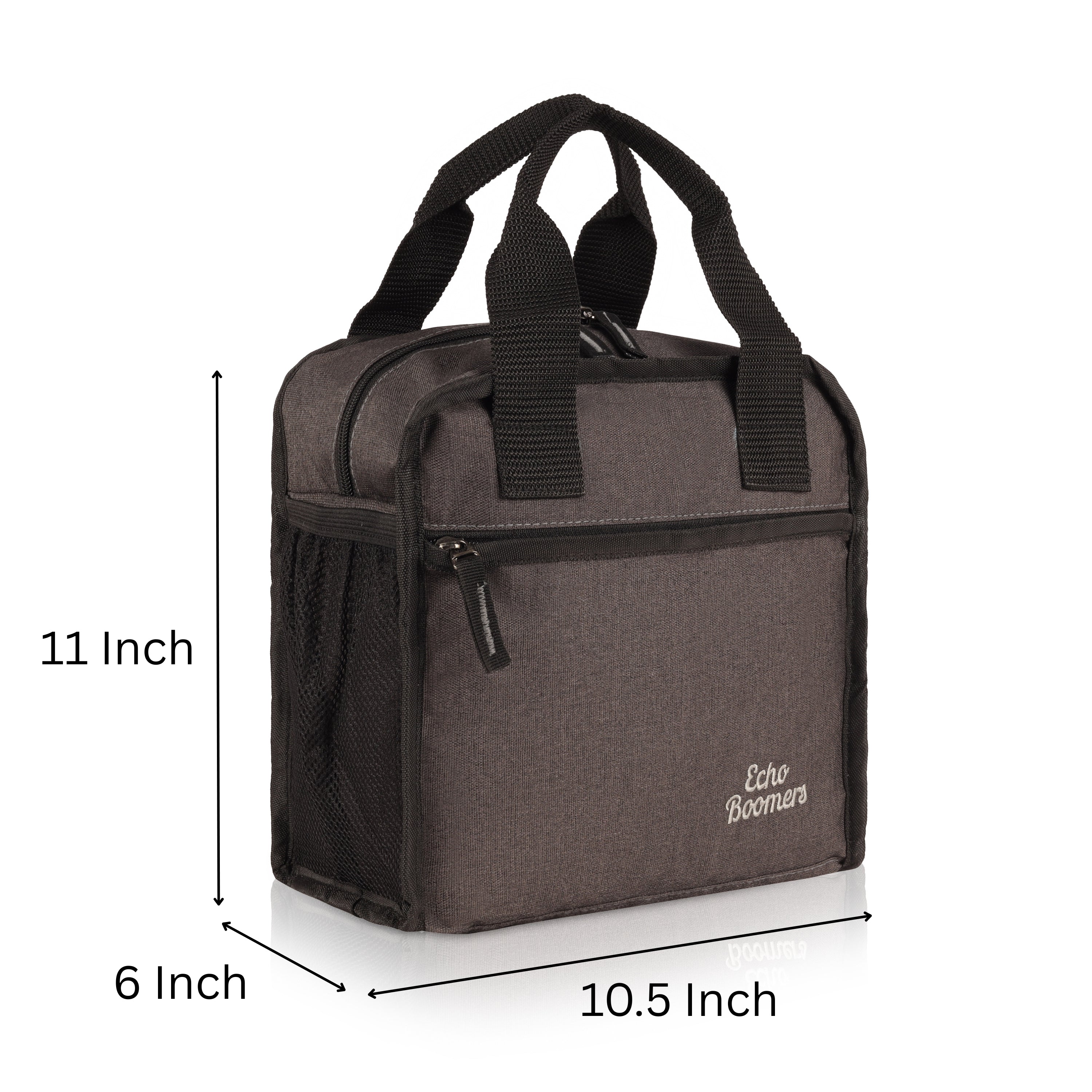 Echo Boomers Premium Lunch Bag – Stylish, Lightweight, Attractive, & Durable Meal Companion and versatile bag(Black).